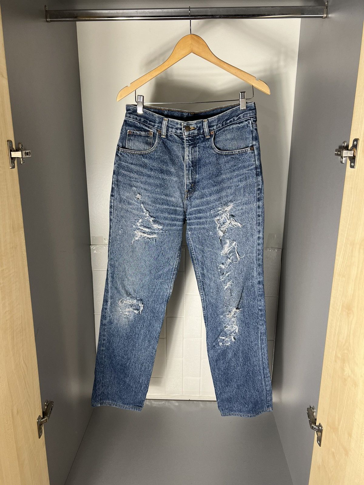 Levi's Vintage Clothing VERY RARE LEVIS 627 DESIGNER DENIM JEANS USA RETRO Y2K 90s Size US 29 - 1 Thumbnail