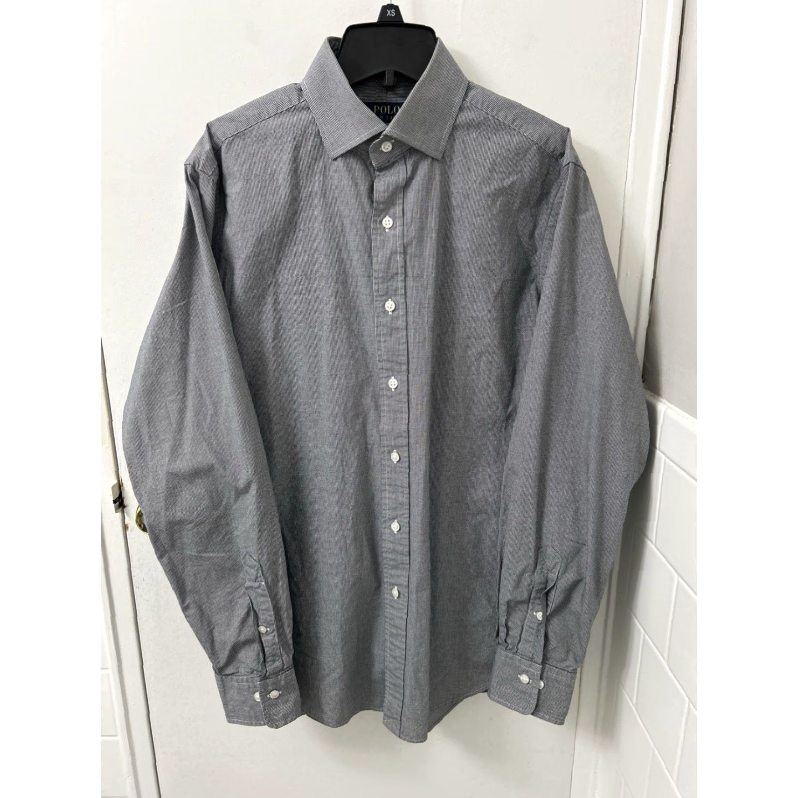 Polo Ralph Lauren Polo Ralph Lauren Shirt Mens 15.5 Black White Houndstooth Classic Button Up L/S Dress Shirt Mens Boys? Size US L / EU 52-54 / 3 - 2 Thumbnail