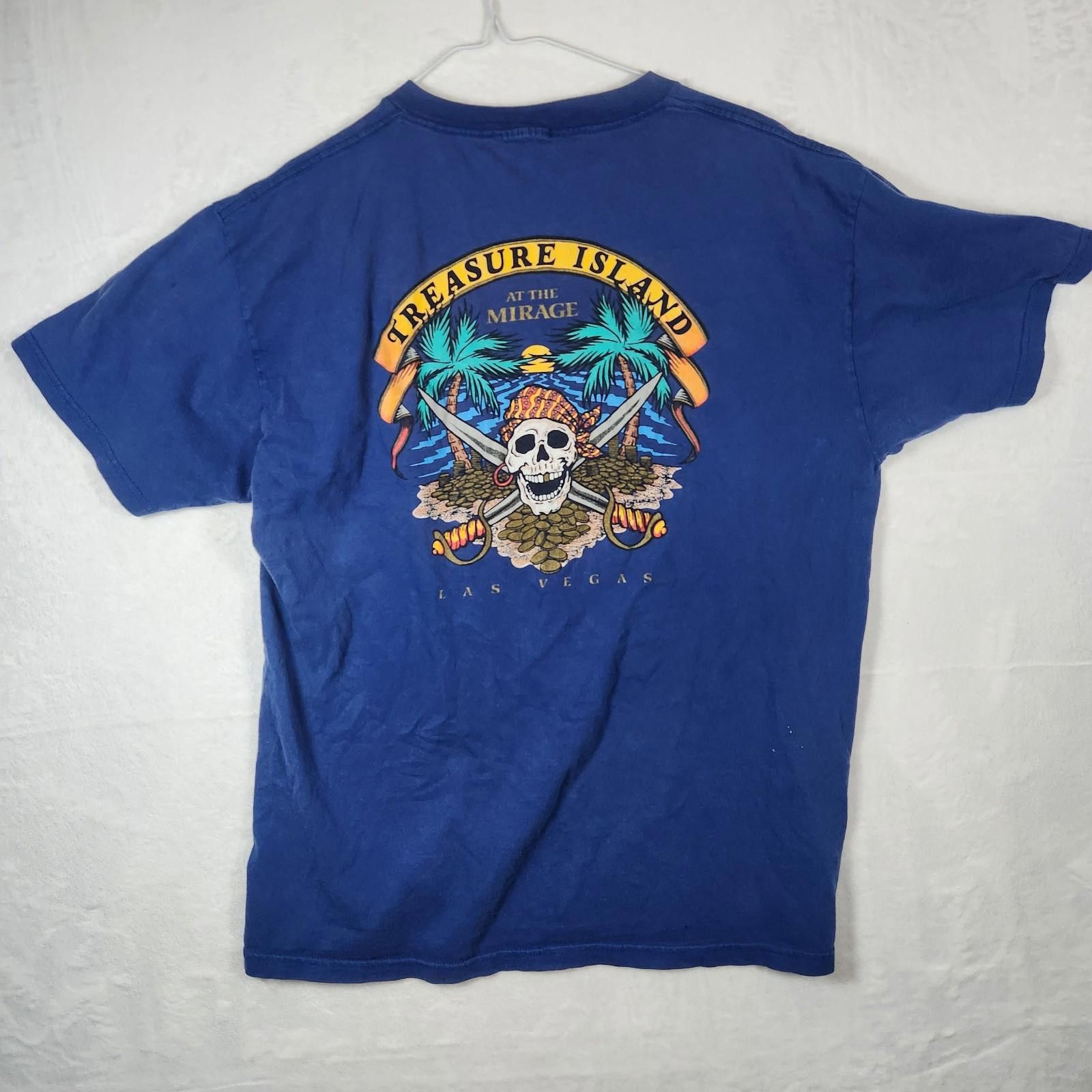 The Unbranded Brand Vintage Treasure Island Vegas Graphic Tshirt Blue Size Large Size US L / EU 52-54 / 3 - 7 Thumbnail