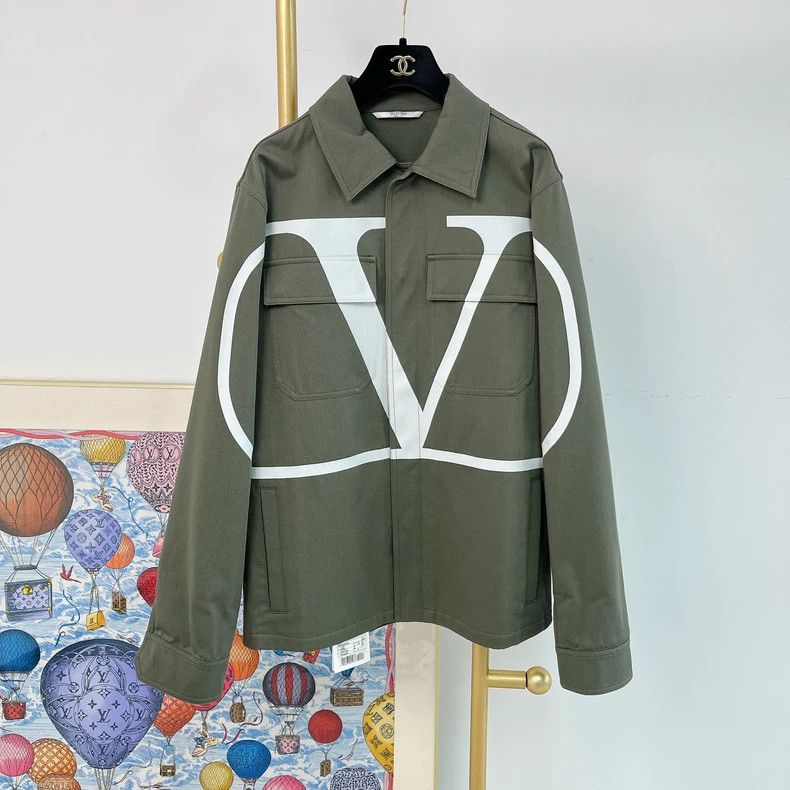 Valentino Valentino Green printed denim jacket Size US M / EU 48-50 / 2 - 1 Thumbnail