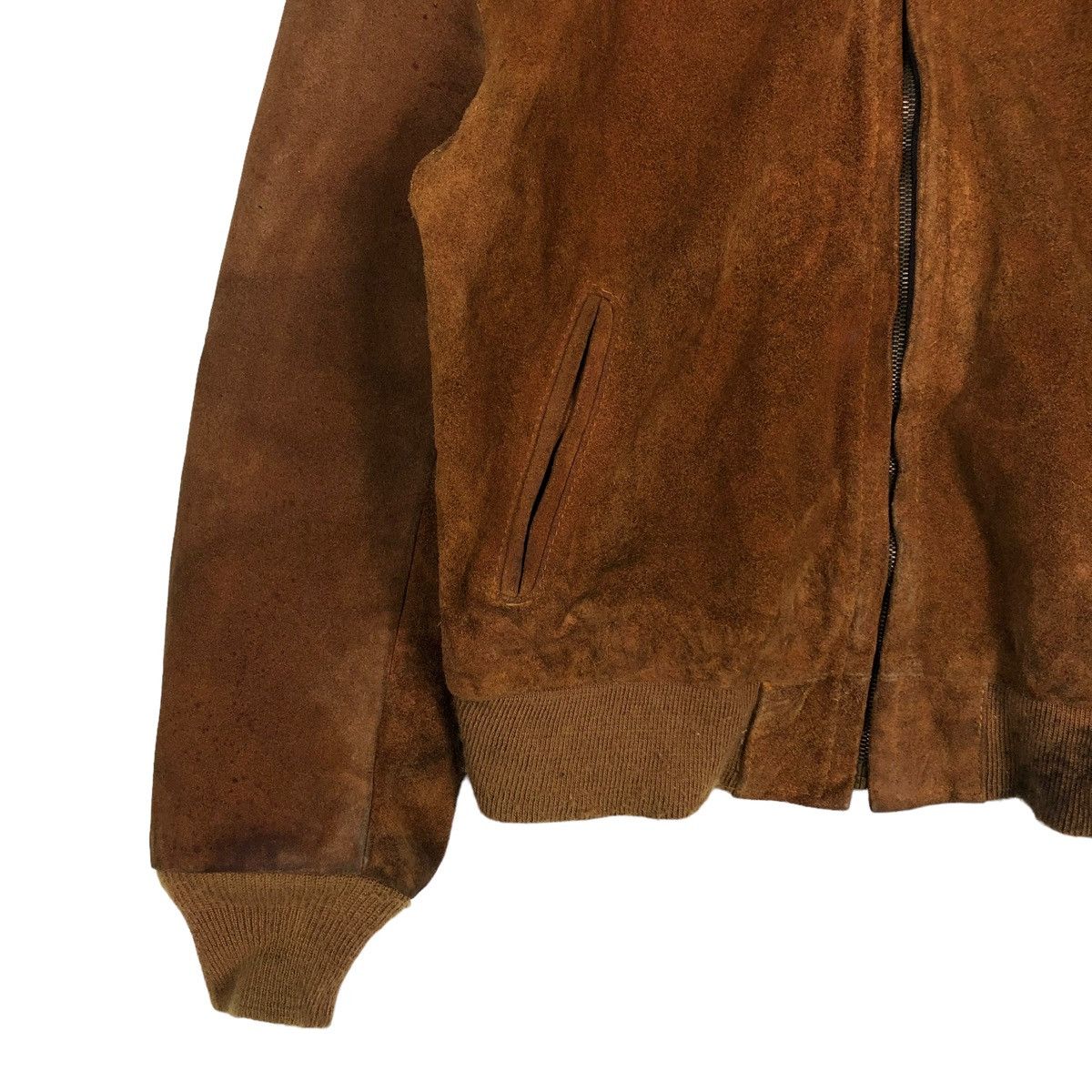 Schott 🔥VINTAGE SUEDE LEATHER JACKET FLY SCHOTT MADE IN USA Size US M / EU 48-50 / 2 - 6 Thumbnail