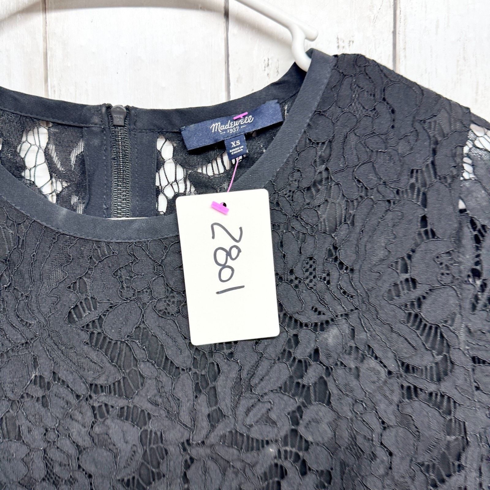 Madewell Madewell Blouse XS Lace Refined Tee Round Neck Short Sleeve Size XS / US 0-2 / IT 36-38 - 2 Thumbnail
