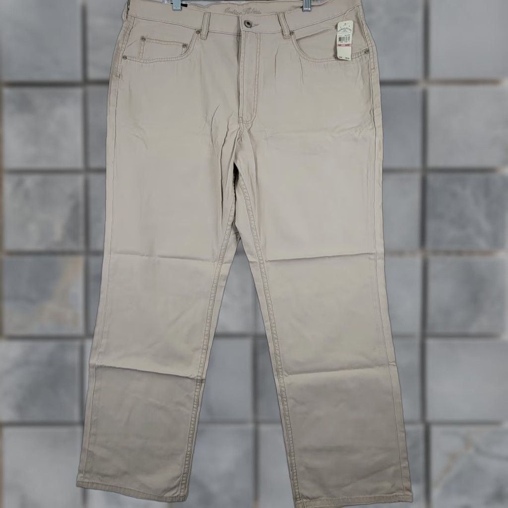 Vintage Indigo Palms Men's Khaki Dress Pants Classic Fit 42x32 Pant Tan Size US 42 / EU 58 - 1 Thumbnail