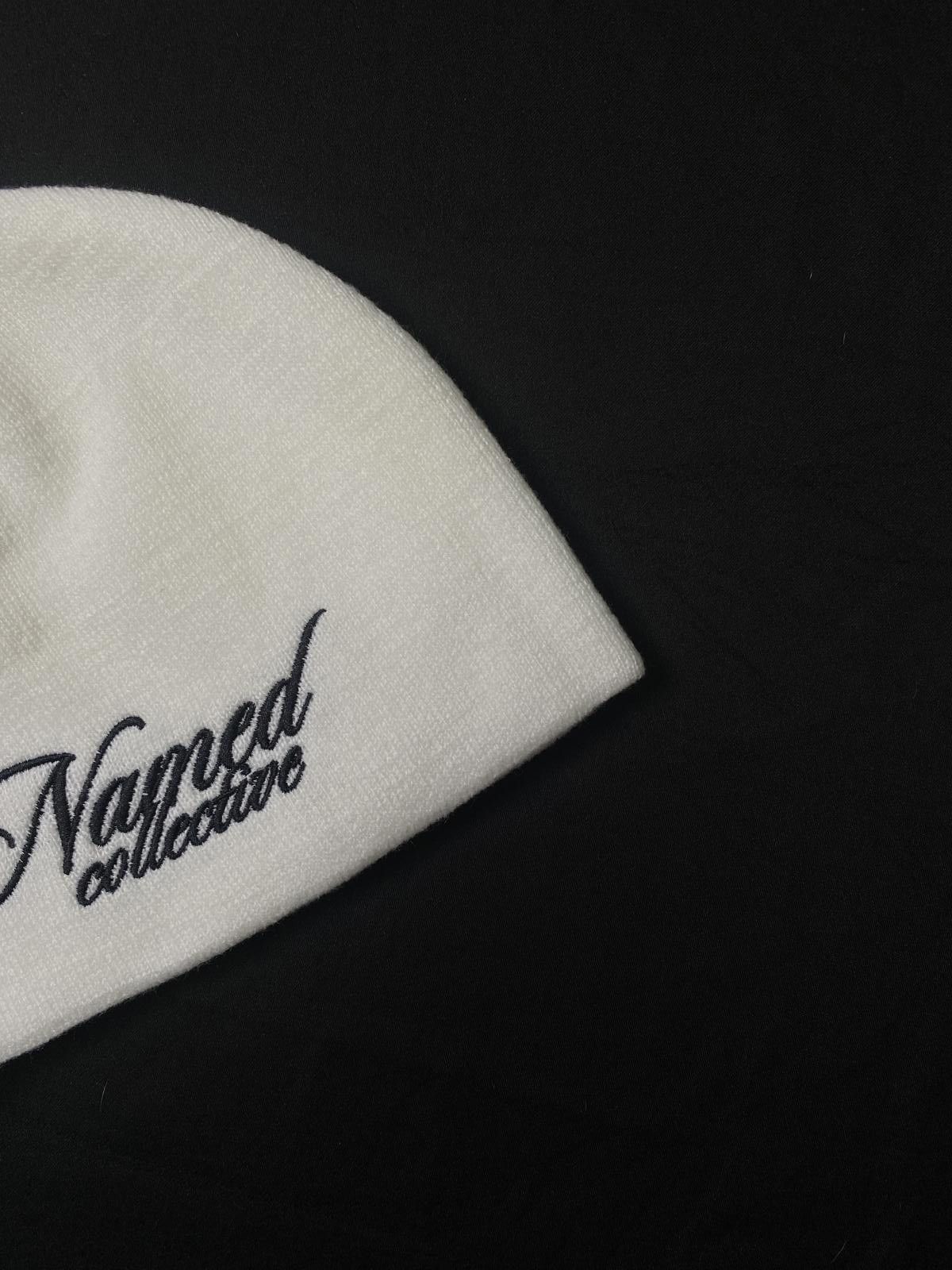 Named Collective Named Collective Classic Logo No Cuff Knit Beanie Hat White Size ONE SIZE - 2 Thumbnail