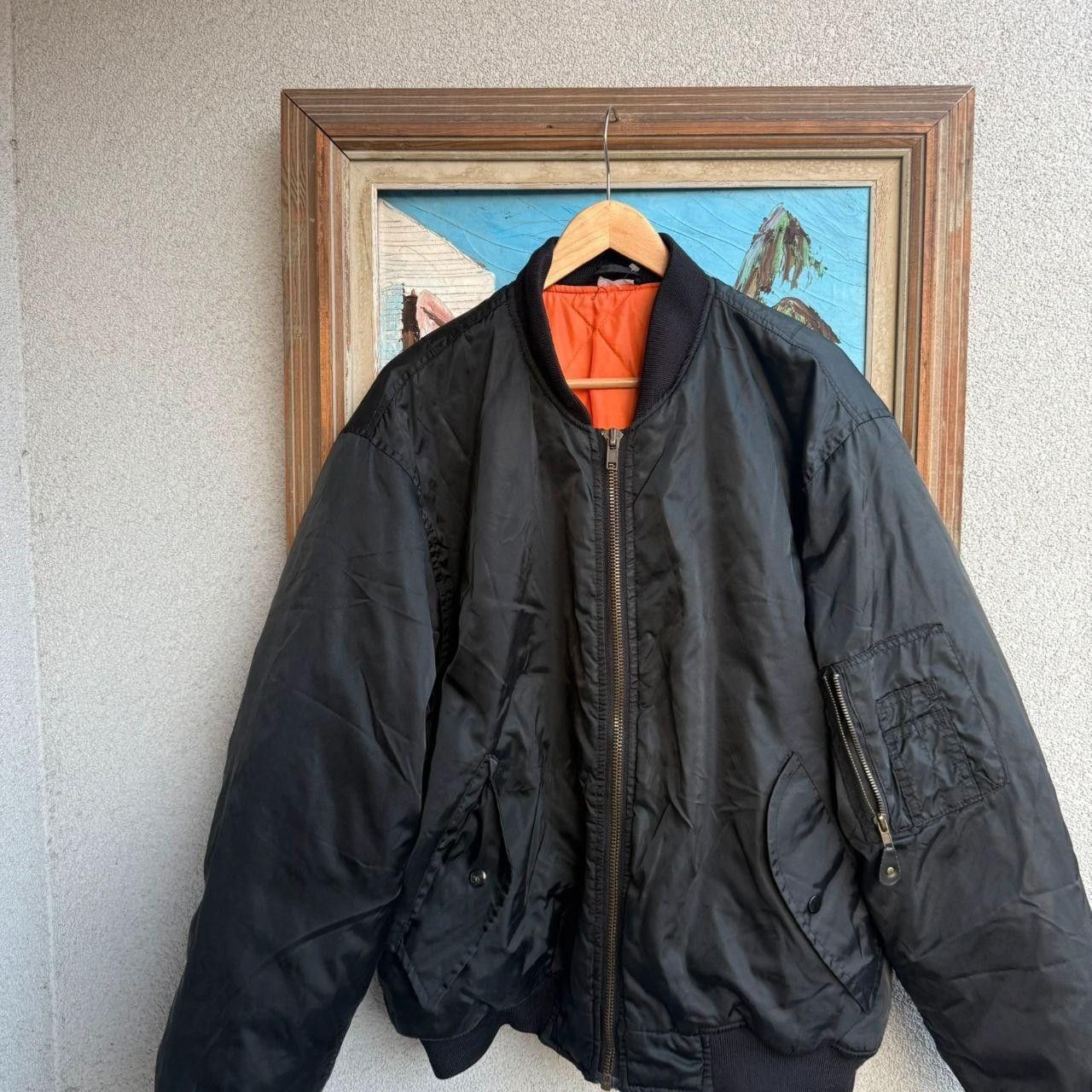 Vintage Alpha Vintage 90s Jacket Black Military Size US L / EU 52-54 / 3 - 2 Thumbnail