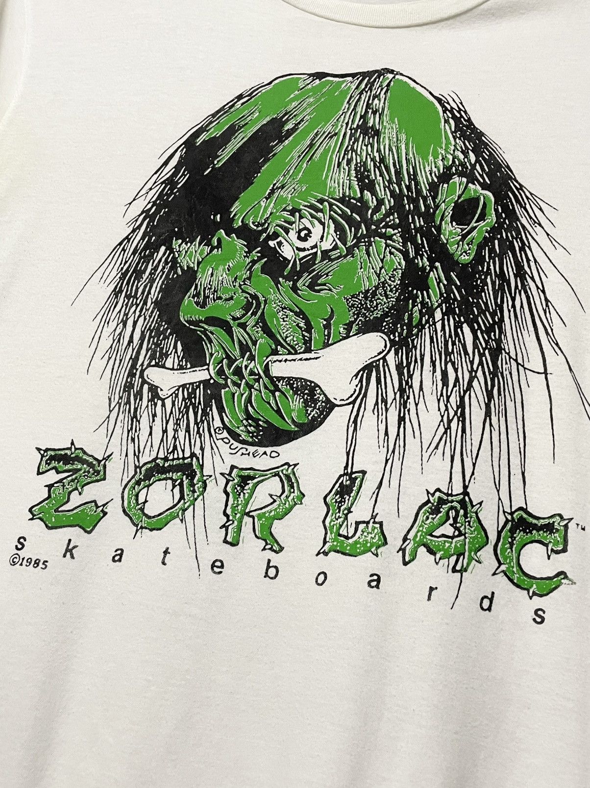 Vintage Vintage 1985 Zorlac Pushead Skateboard Skull Single Stitch Size US L / EU 52-54 / 3 - 7 Thumbnail