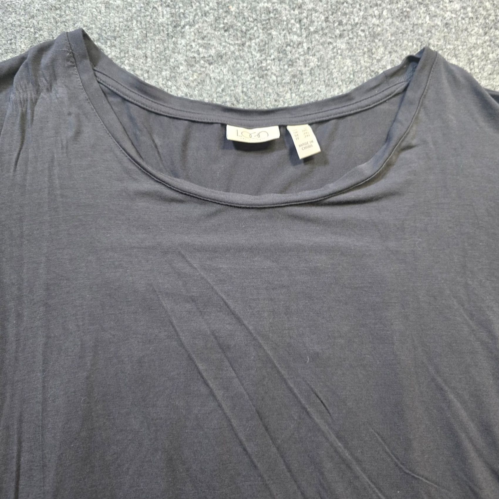 Vintage LOGO Lori Goldstein Top Shirt Womens 1X Gray Tie Dye Back Pockets Stretch Casual Size XL / US 12-14 / IT 48-50 - 2 Thumbnail