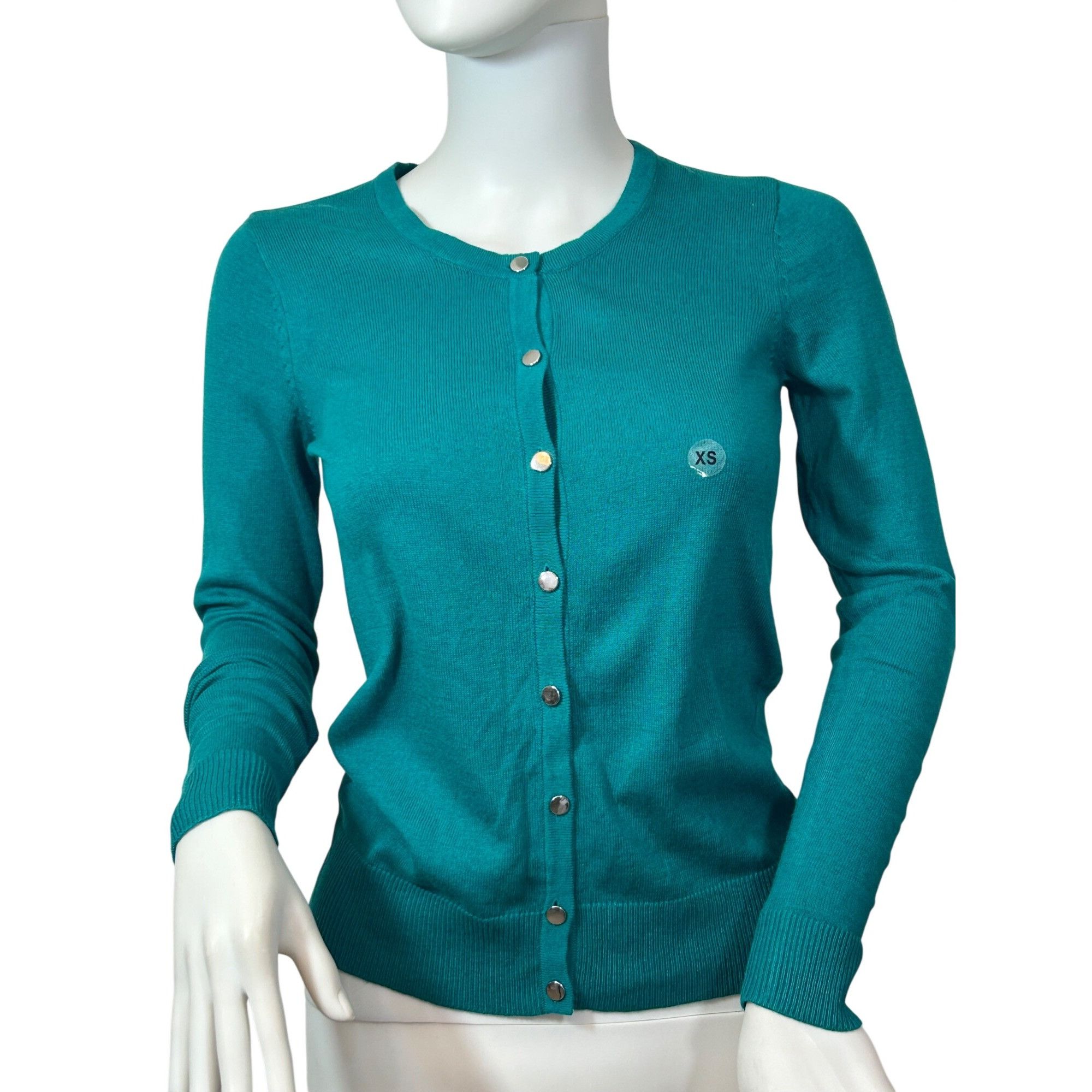 Other NY & Co 7th Avenue Teal Green Cardigan XS Petite Button Up Size XS / US 0-2 / IT 36-38 - 1 Thumbnail