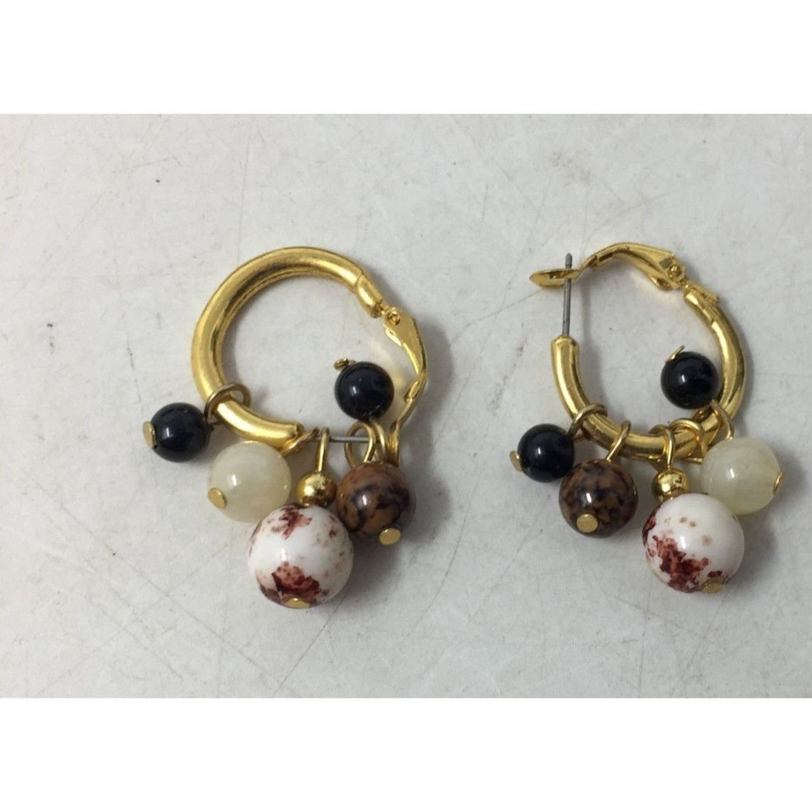 Other Women's Gold Tone Dangle Hoops Earrings with Charms on them Size ONE SIZE - 4 Thumbnail