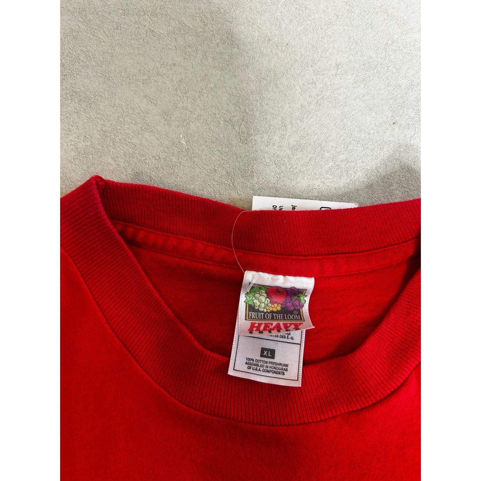 Fruit Of The Loom 90s Vintage Kansas City Chiefs Embroidered Red T Shirt -XL Size US XL / EU 56 / 4 - 4 Thumbnail
