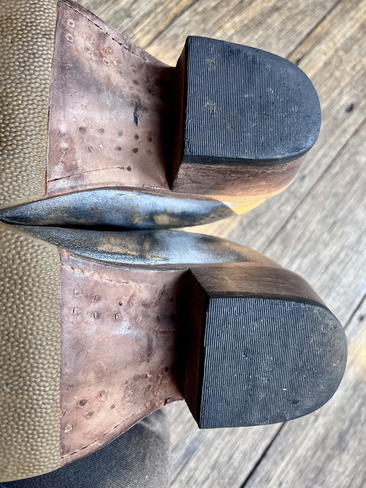 FREEBIRD Freebird by Steven Western Chelsea Boots Distressed Brown Size US 8.5 / IT 38.5 - 6 Thumbnail