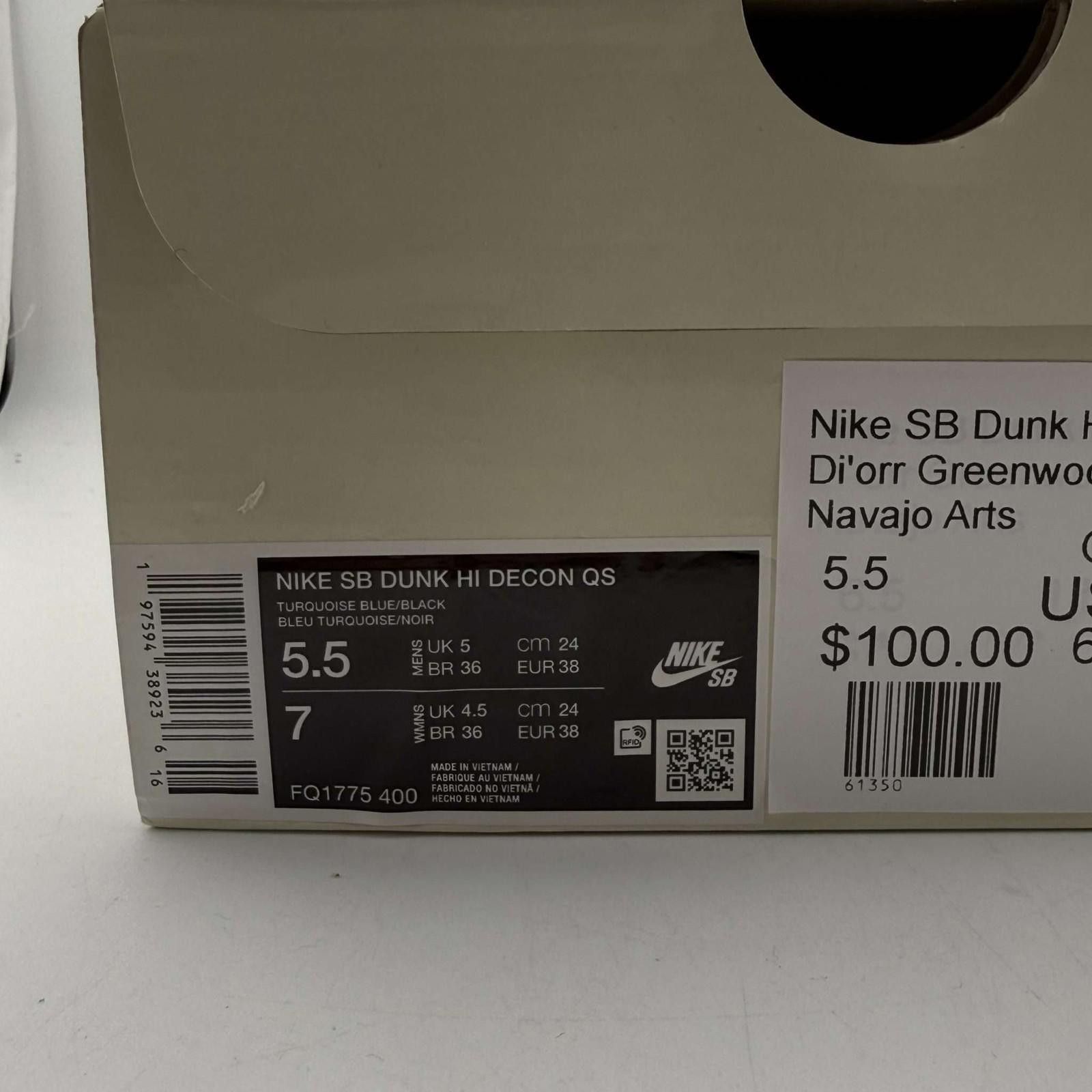 Nike Nike SB Dunk High Di'orr Greenwood Navajo 5.5 Used OG Box Size US 5.5 / EU 38 - 10 Thumbnail
