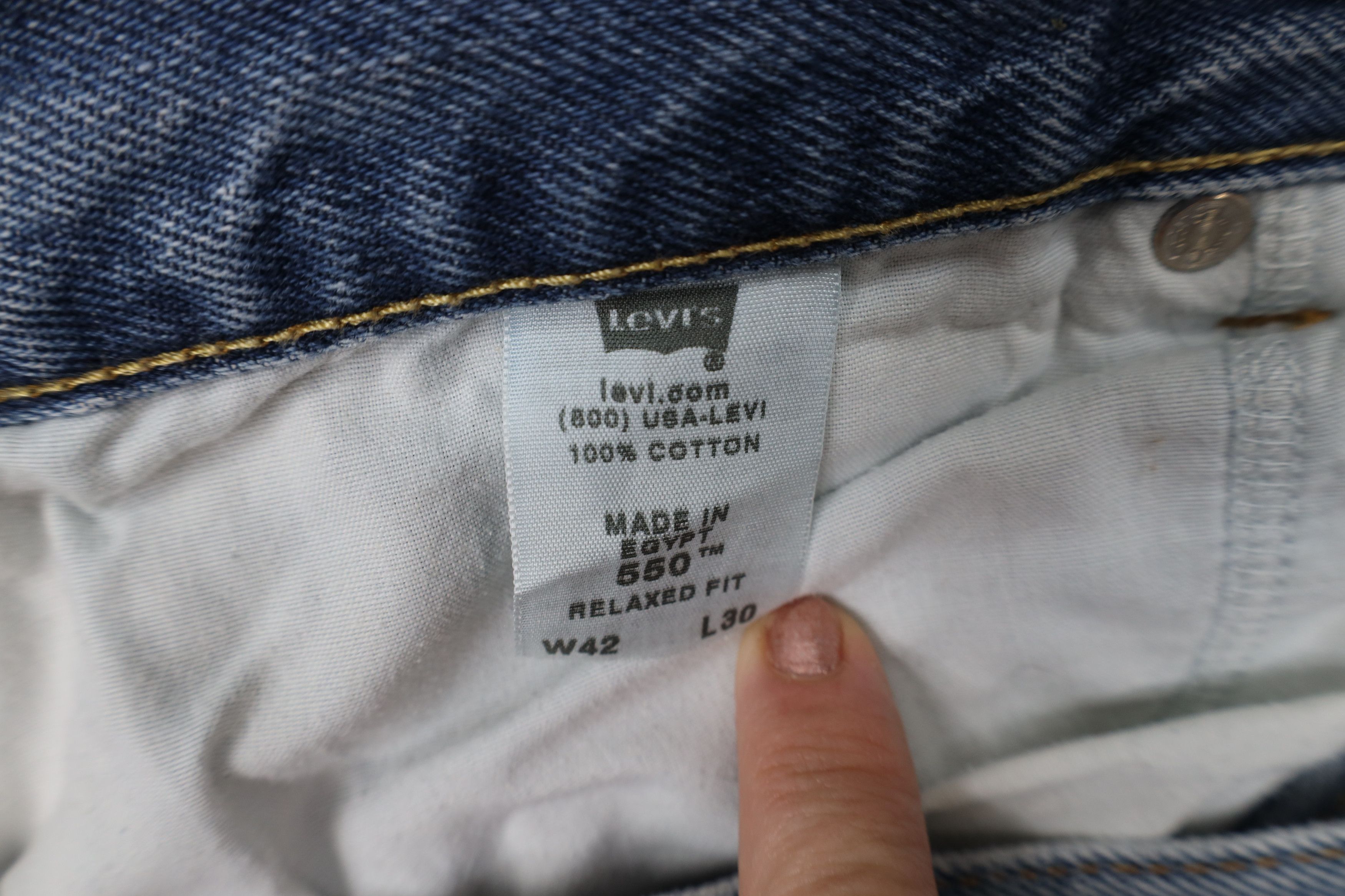 Levi's Vintage Y2K Levis 550 Relaxed Fit Denim Jeans Blue Cotton Size US 42 / EU 58 - 9 Thumbnail