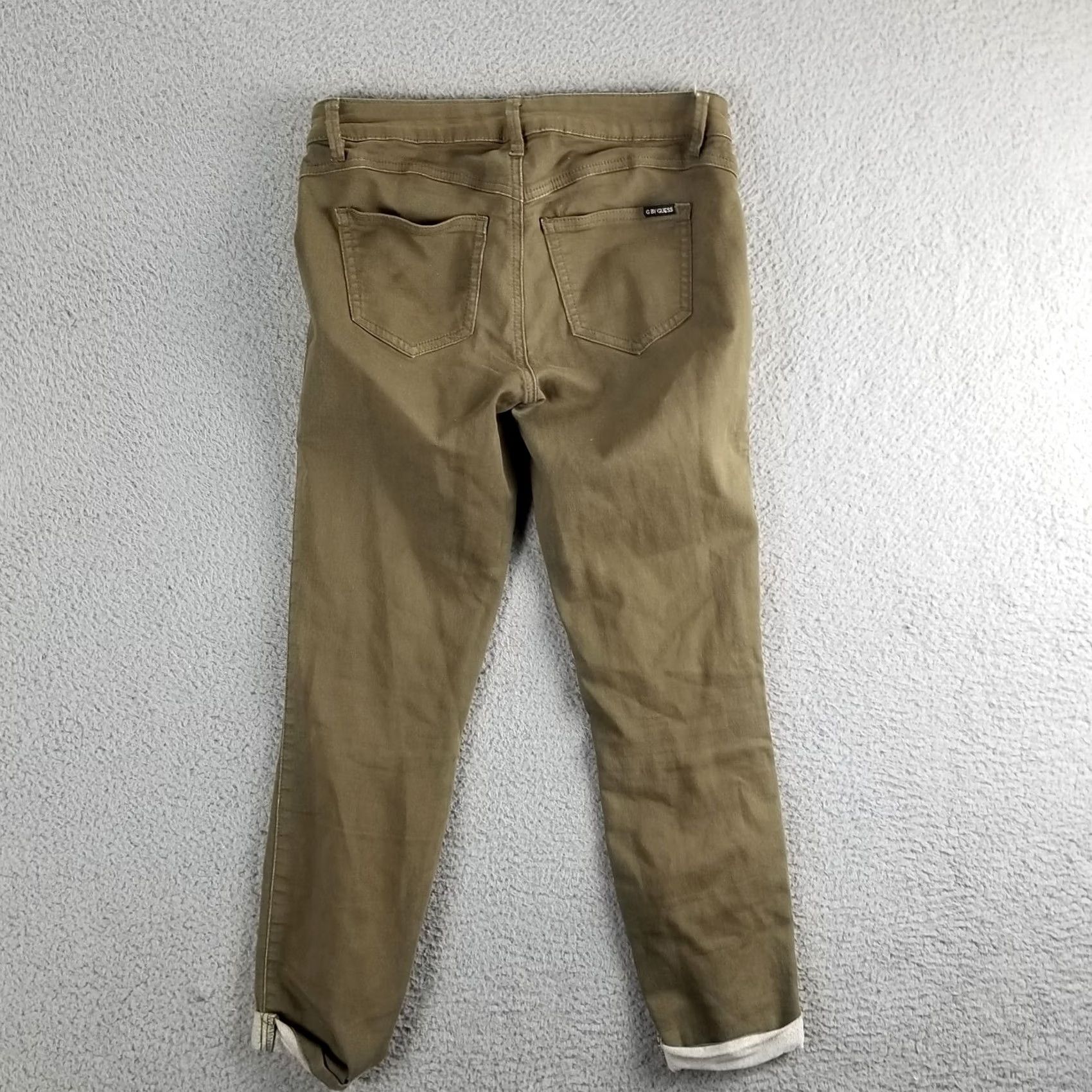 Guess G By Guess Jeans Capri Army Green Denim 28X24 Mid Capri Medium Wash Womens Jeans Capris ANSI Size 28" / US 6 / IT 42 - 4 Thumbnail