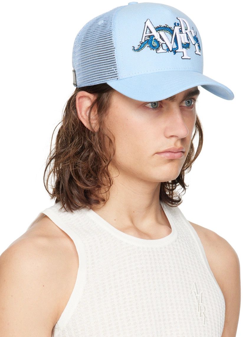 Amiri oc11z0225 Size: OS / Dragon Trucker Hat / Cap in Air Blue Size ONE SIZE - 3 Thumbnail