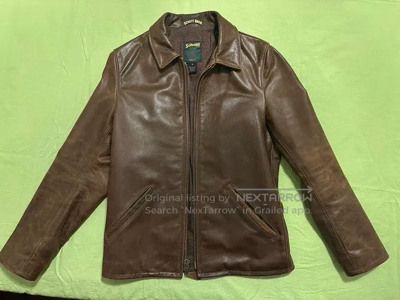Schott Schott North American oil wax bison leather Size US S / EU 44-46 / 1 - 1 Thumbnail