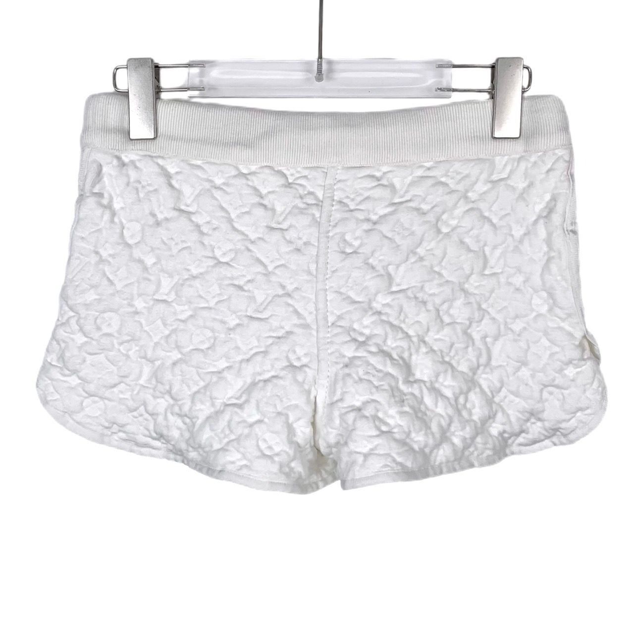 Louis Vuitton [Louis Vuitton] Monogram Jacquard White Cotton Sport Shorts Size 26" / US 2 / IT 38 - 7 Thumbnail