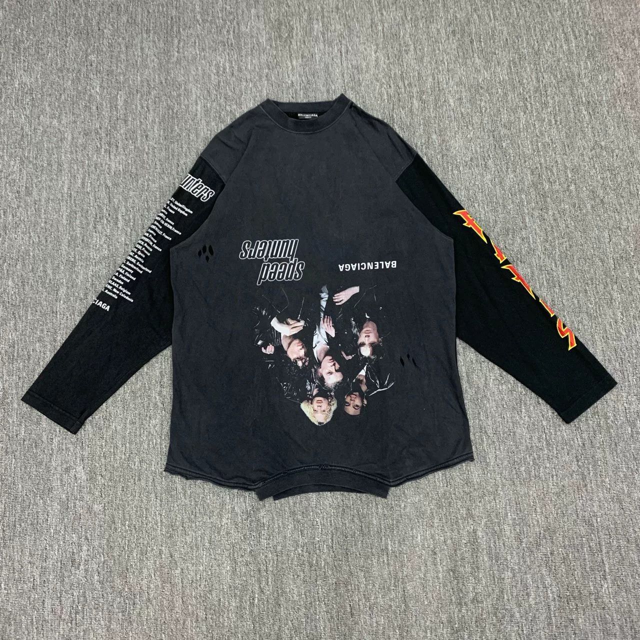 Balenciaga Balenciaga Black Inverted Logo Longsleeve Size US XS / EU 42 / 0 - 1 Thumbnail