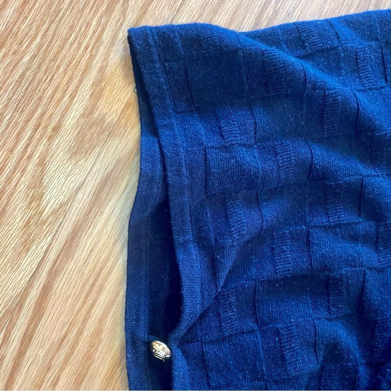 Other Draper James Blue Wool Cashmere Cardigan Womens Medium Large Size M / US 6-8 / IT 42-44 - 3 Thumbnail