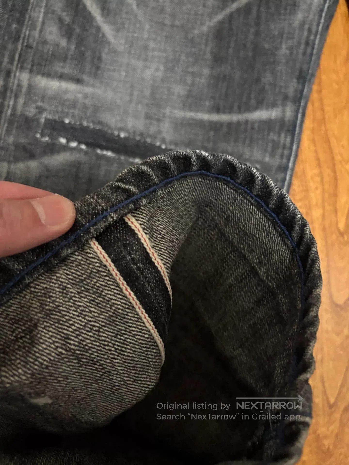 Neighborhood vintage black denim jeans with embellishments. Size US 43 - 4 Thumbnail
