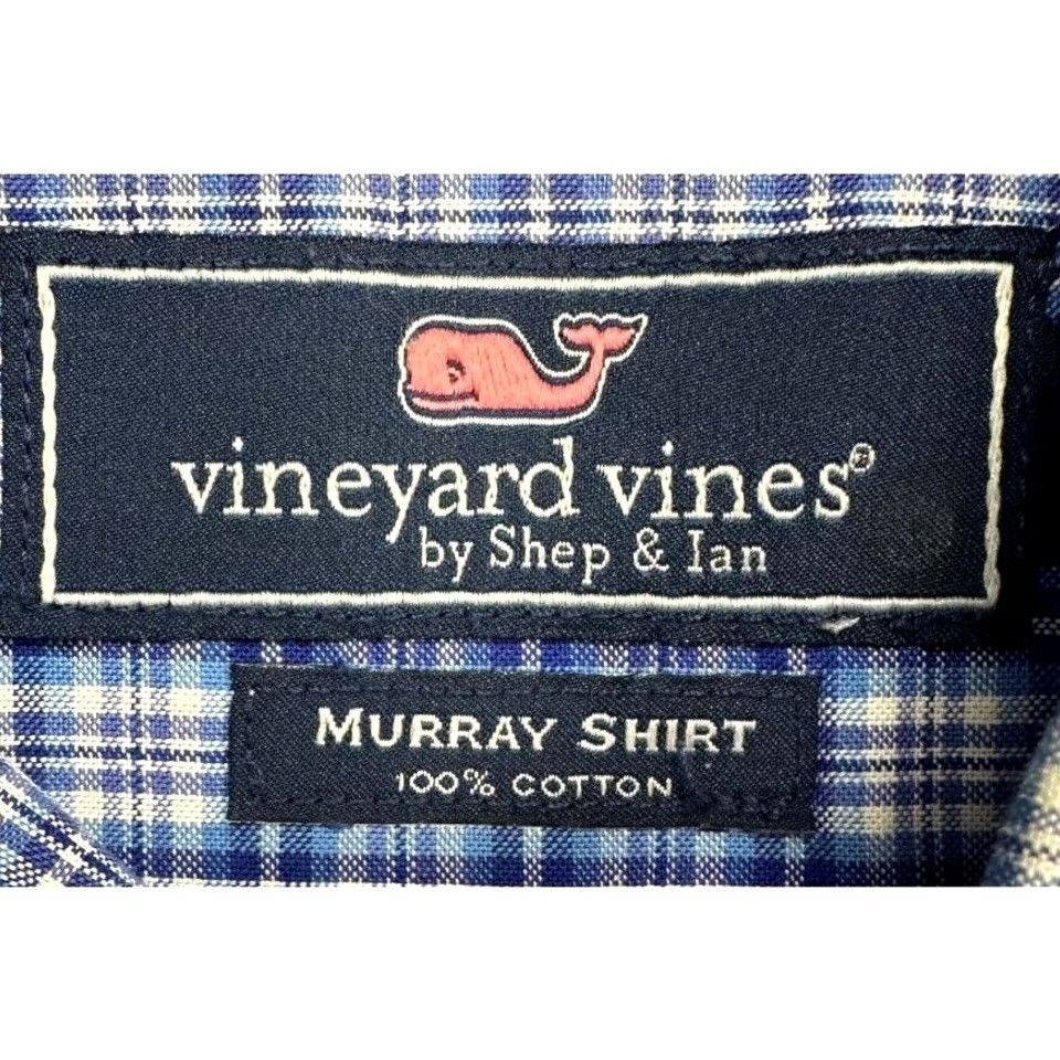 Vineyard Vines Vineyard Vines Murray Shirt Mens Small Blue Plaid Button-Down Long Sleeve EUC Size US S / EU 44-46 / 1 - 5 Thumbnail