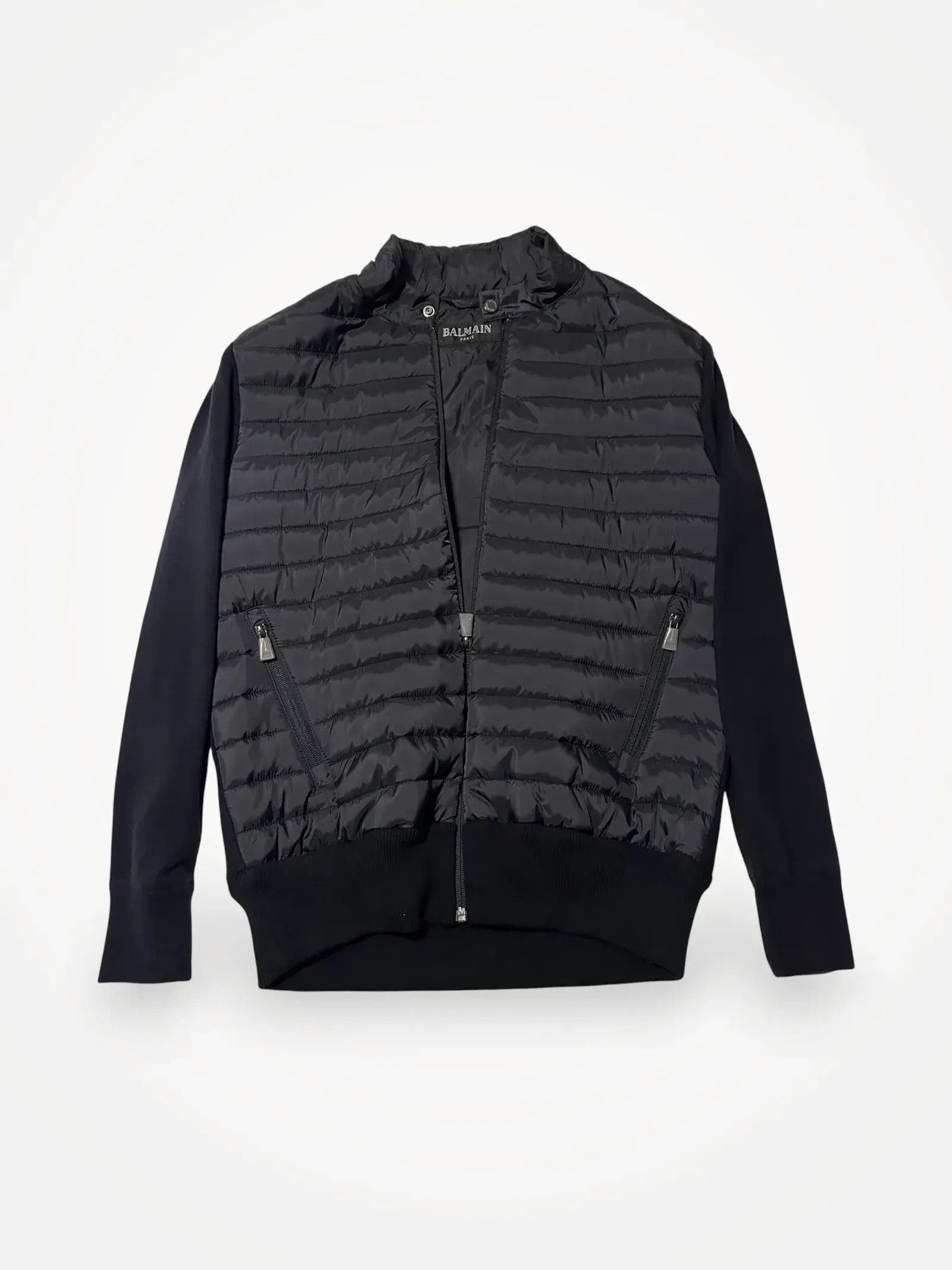Balmain Balmain Balmain paneled wool knit Down Jacket Size US M / EU 48-50 / 2 - 1 Thumbnail
