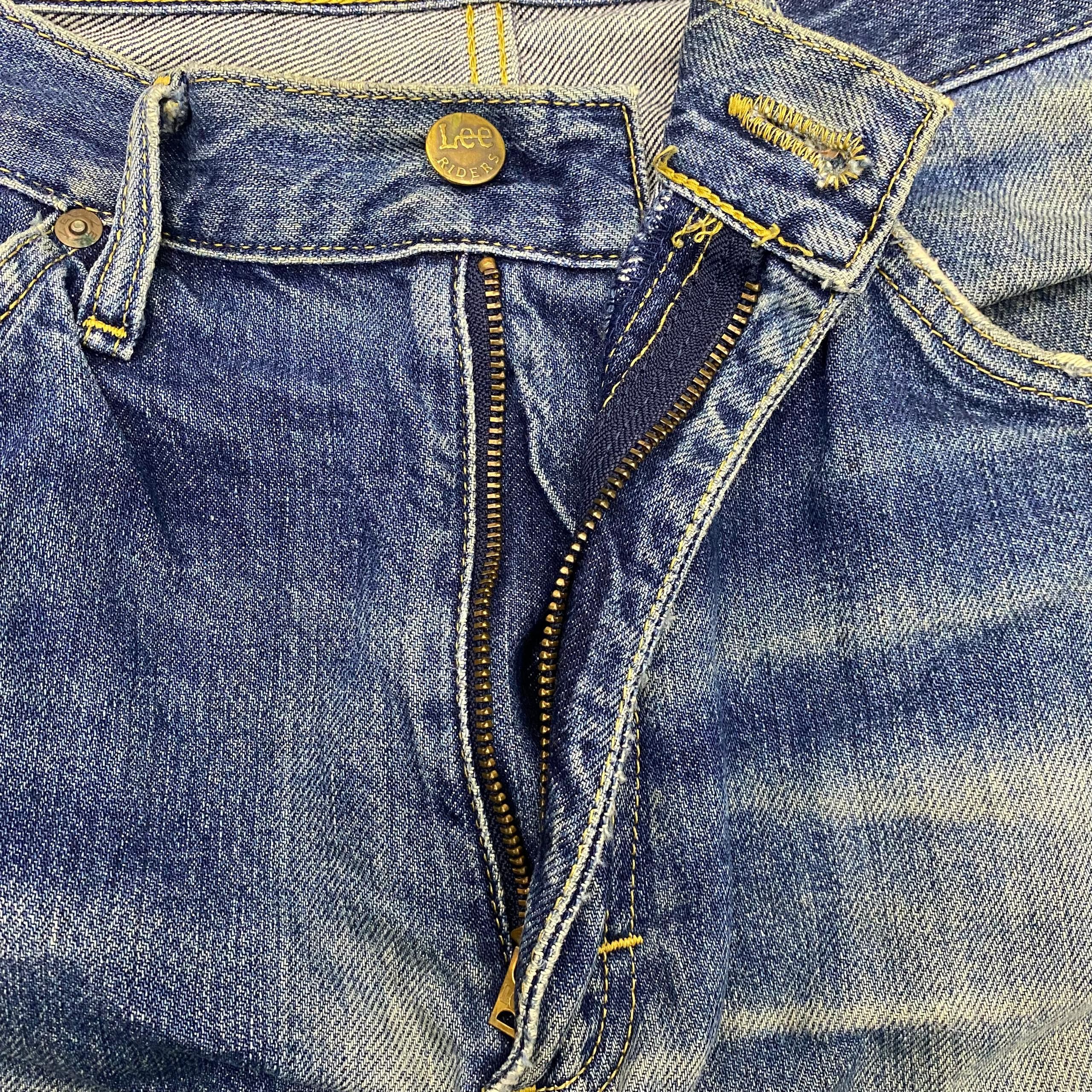 If Six Was Nine 💥Flare💥Vintage Lee Riders Distressed Denim Size US 32 / EU 48 - 13 Thumbnail