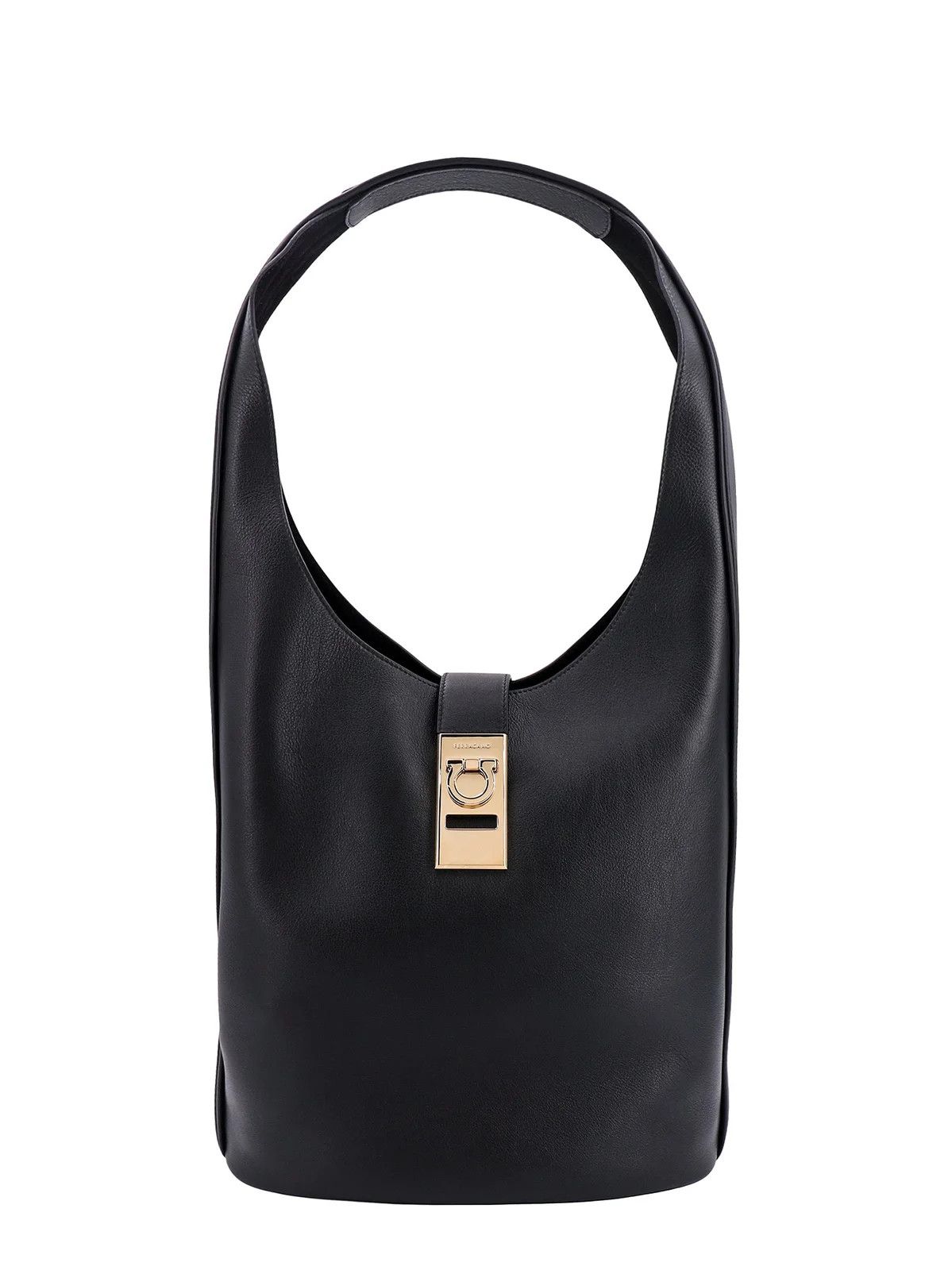 Salvatore Ferragamo o1s1rm0924 Size: OS / Leather Large Hobo Bag in Black Size ONE SIZE - 1 Thumbnail