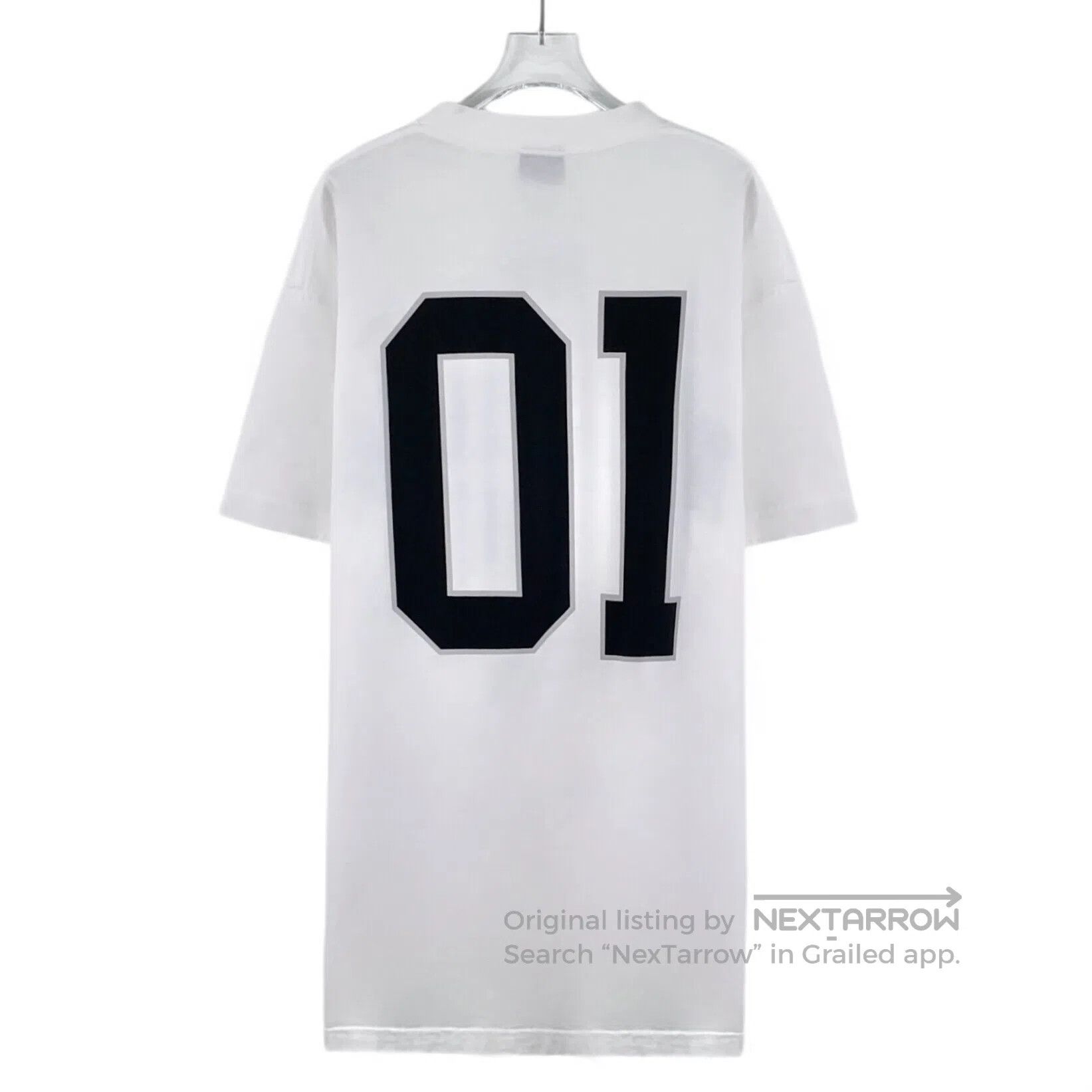 Balenciaga Balenciaga White logo lettering print cotton round neck sh Size US S / EU 44-46 / 1 - 2 Thumbnail