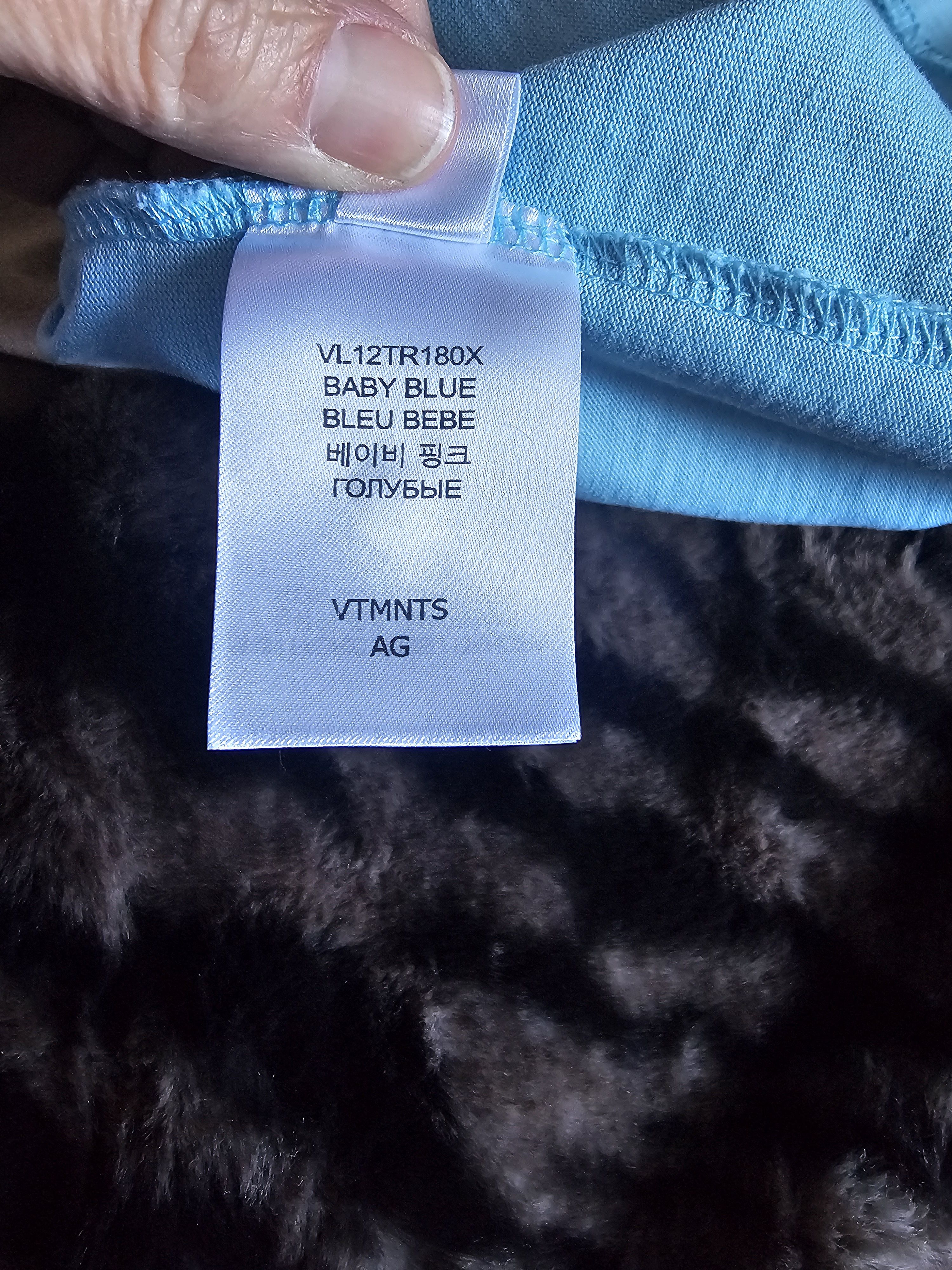 Vetements VTMNTS Baby Blue Men's Short Sleeve Size US S / EU 44-46 / 1 - 5 Thumbnail