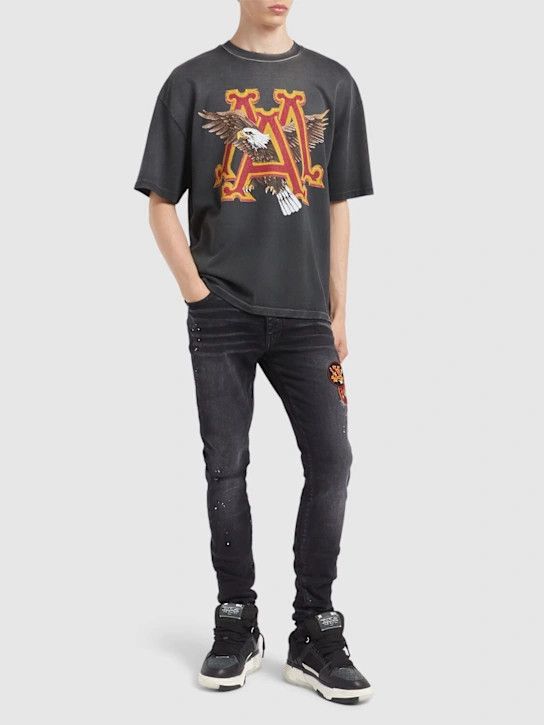 Amiri o1lsvrm0425 Vintage MA Eagle OS t-Shirt in Black Size US XXL / EU 58 / 5 - 3 Thumbnail