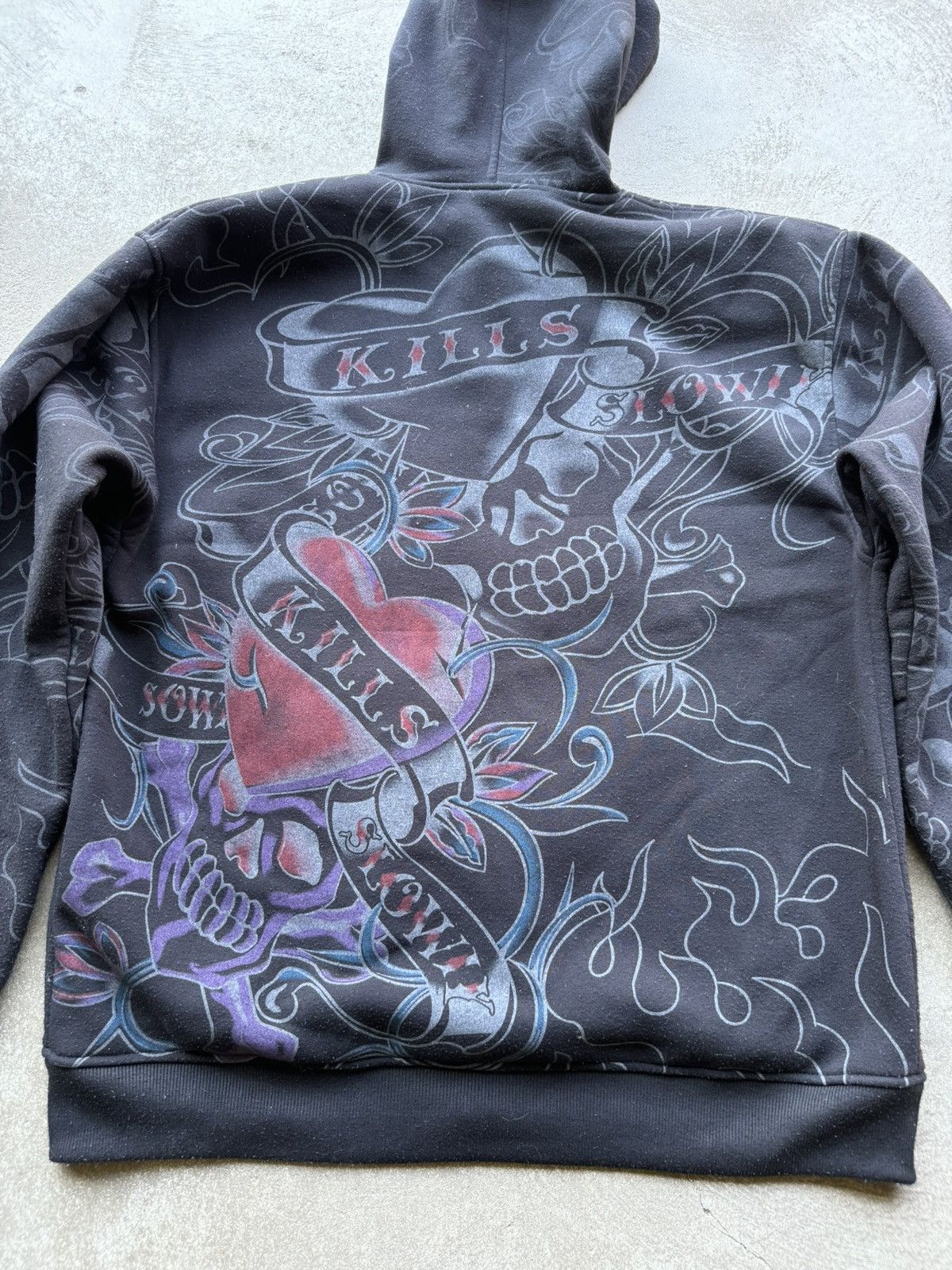 Christian Audigier Really Point Like Ed Hardy Drip Zip Hoodie Drip Rare Size US XL / EU 56 / 4 - 5 Thumbnail
