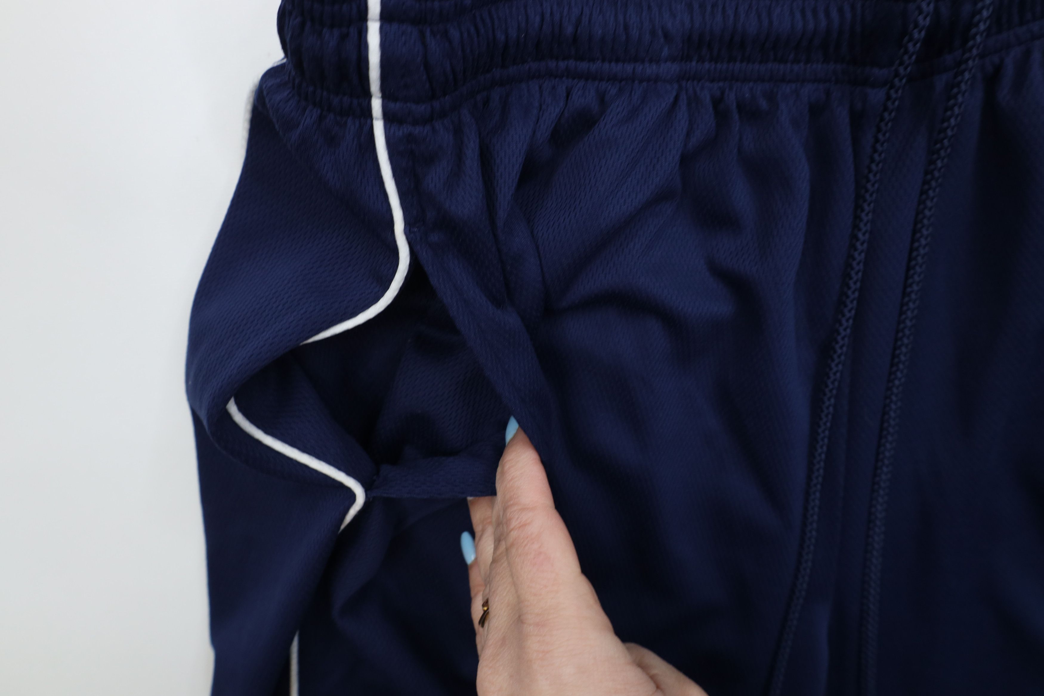 Reebok Vintage 90s Y2K Reebok Knit Above Knee Gym Shorts Blue Size US 36 / EU 52 - 6 Thumbnail