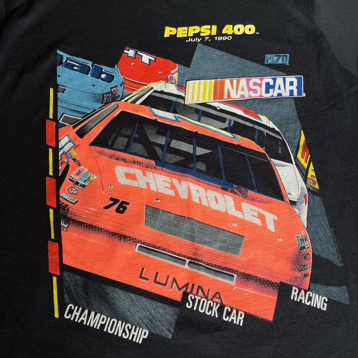 NASCAR × Vintage Vintage 1990s NASCAR Pepsi 400 Championship Racing Tee Shirt Size US L / EU 52-54 / 3 - 3 Thumbnail