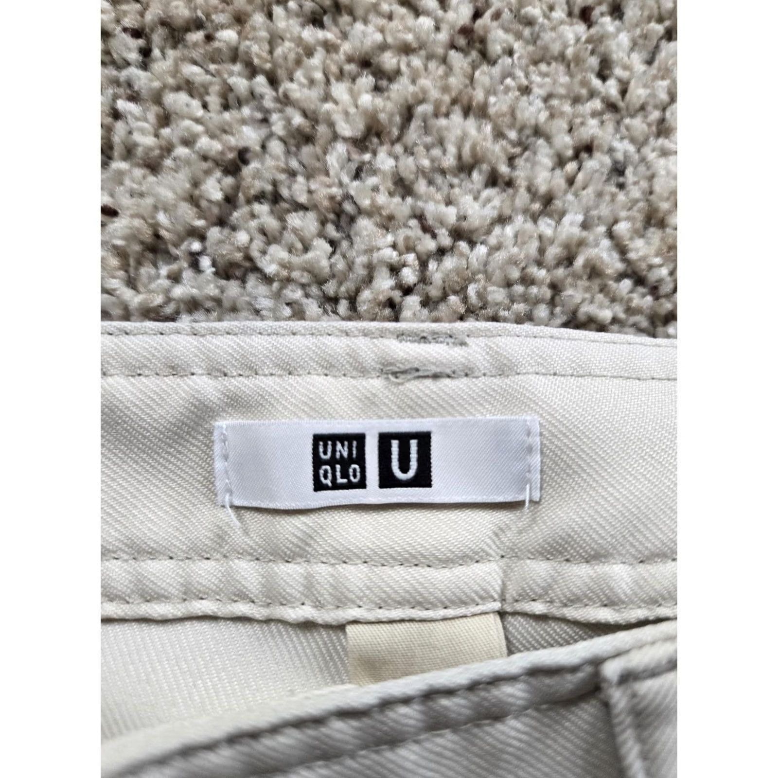 Uniqlo Uniqlo U Chino Pants Womens 8 Beige Wide Leg Twill High Rise 30X32 Pants Size 30" / US 8 / IT 44 - 5 Thumbnail