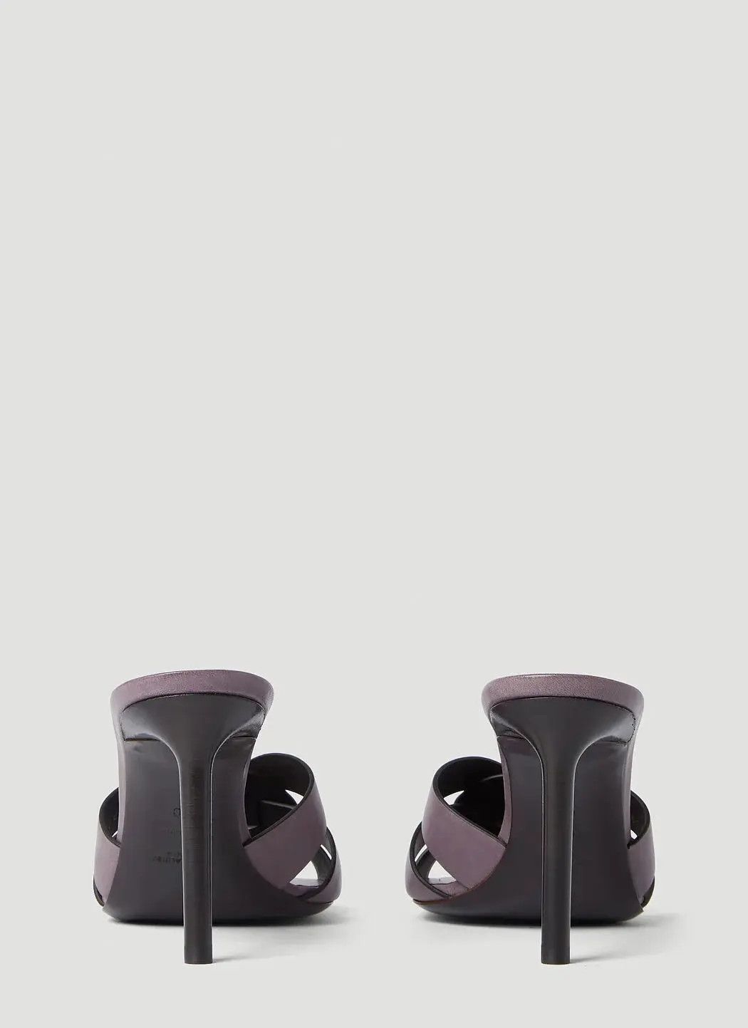 Saint Laurent Paris o1s1wg110225 650986 Tribute Mules in Smooth Leather Purple Size US 5 / IT 35 - 4 Thumbnail