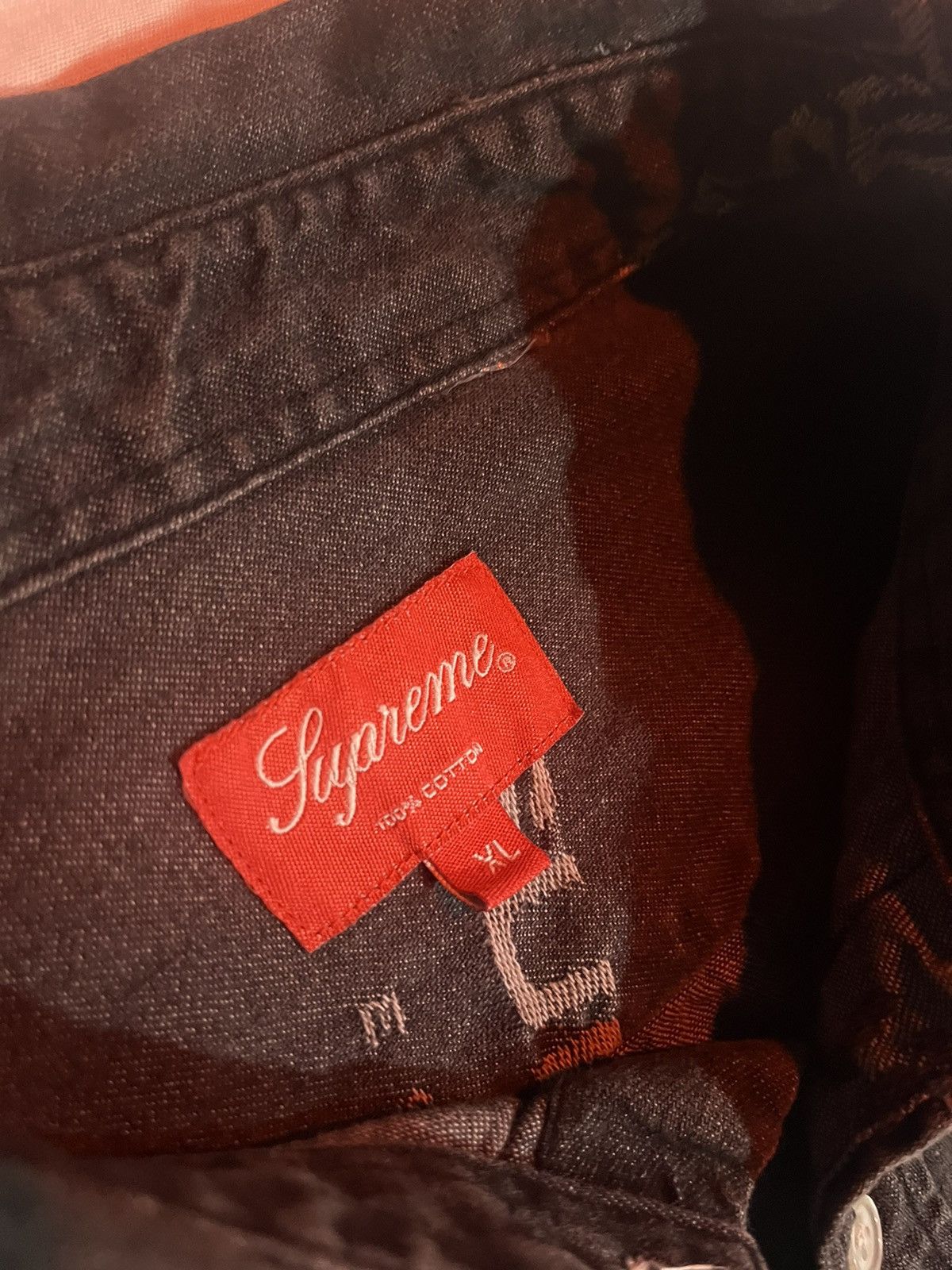 Supreme Supreme Jacquard Denim Shirt Size US XL / EU 56 / 4 - 2 Thumbnail