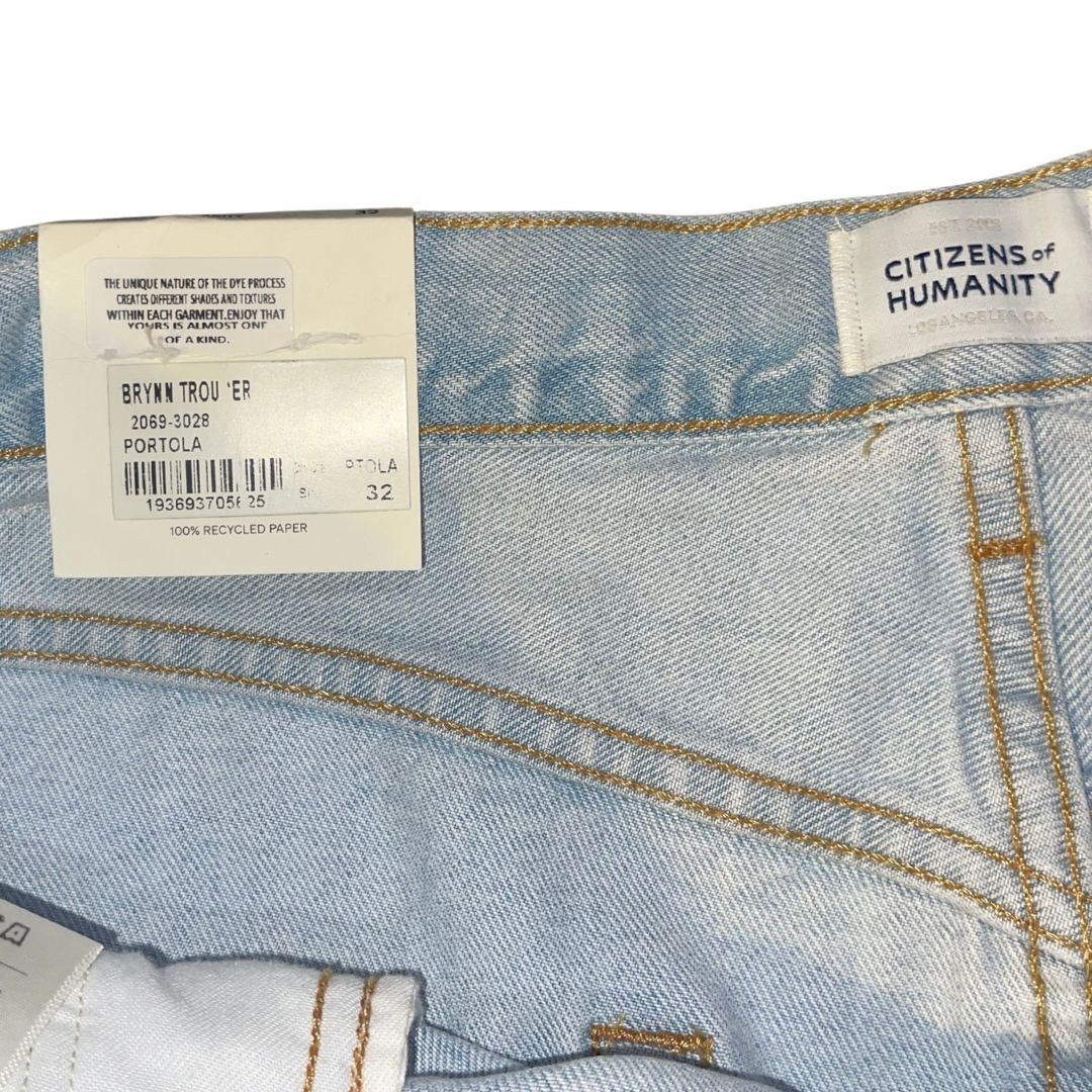 Citizens Of Humanity Brynn Drawstring High-Rise Wide Leg Denim Jeans 32 NWT Size 32" / US 10 / IT 46 - 3 Thumbnail
