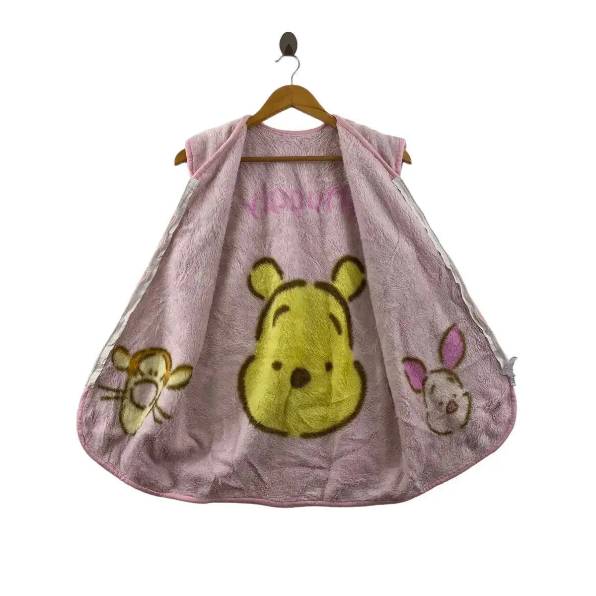 Other Vintage WINNIE THE POOH Snuggly Pink Fleece Vest Outdoor Size S / US 4 / IT 40 - 2 Thumbnail