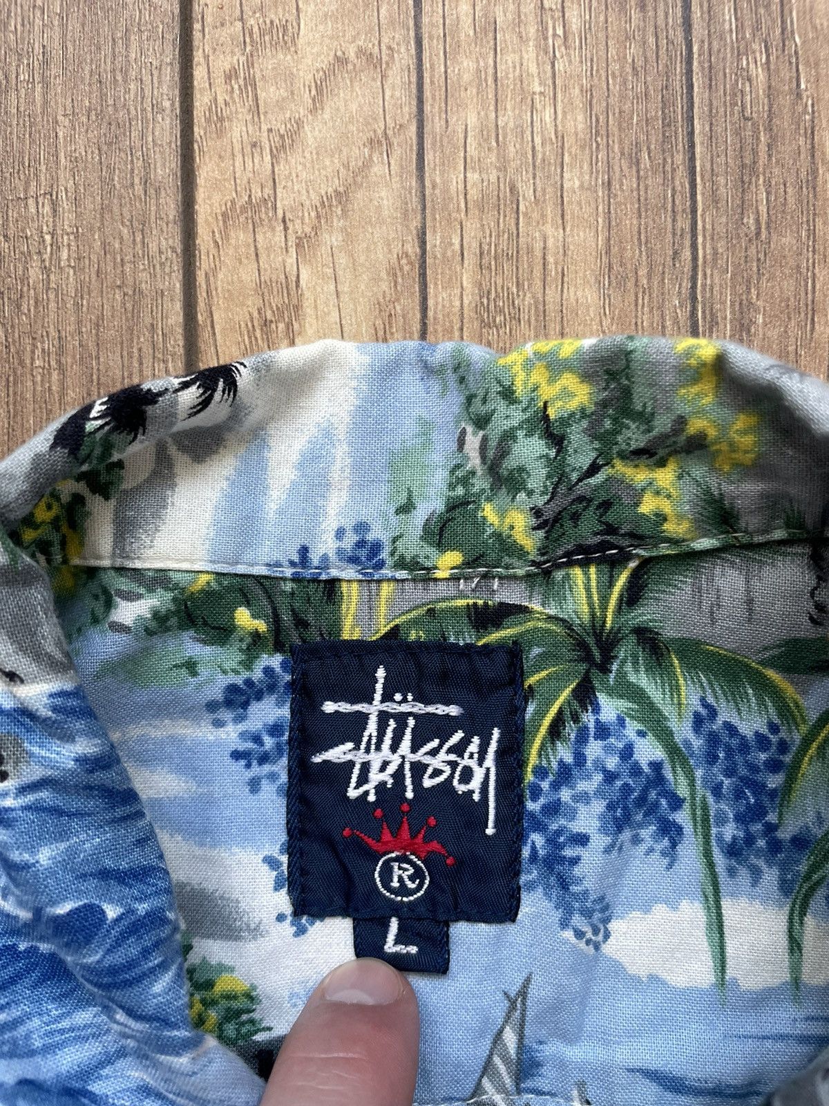 Stussy × Vintage Stussy Hawaiian Regular L Vintage Casual Shirts Size US L / EU 52-54 / 3 - 7 Thumbnail