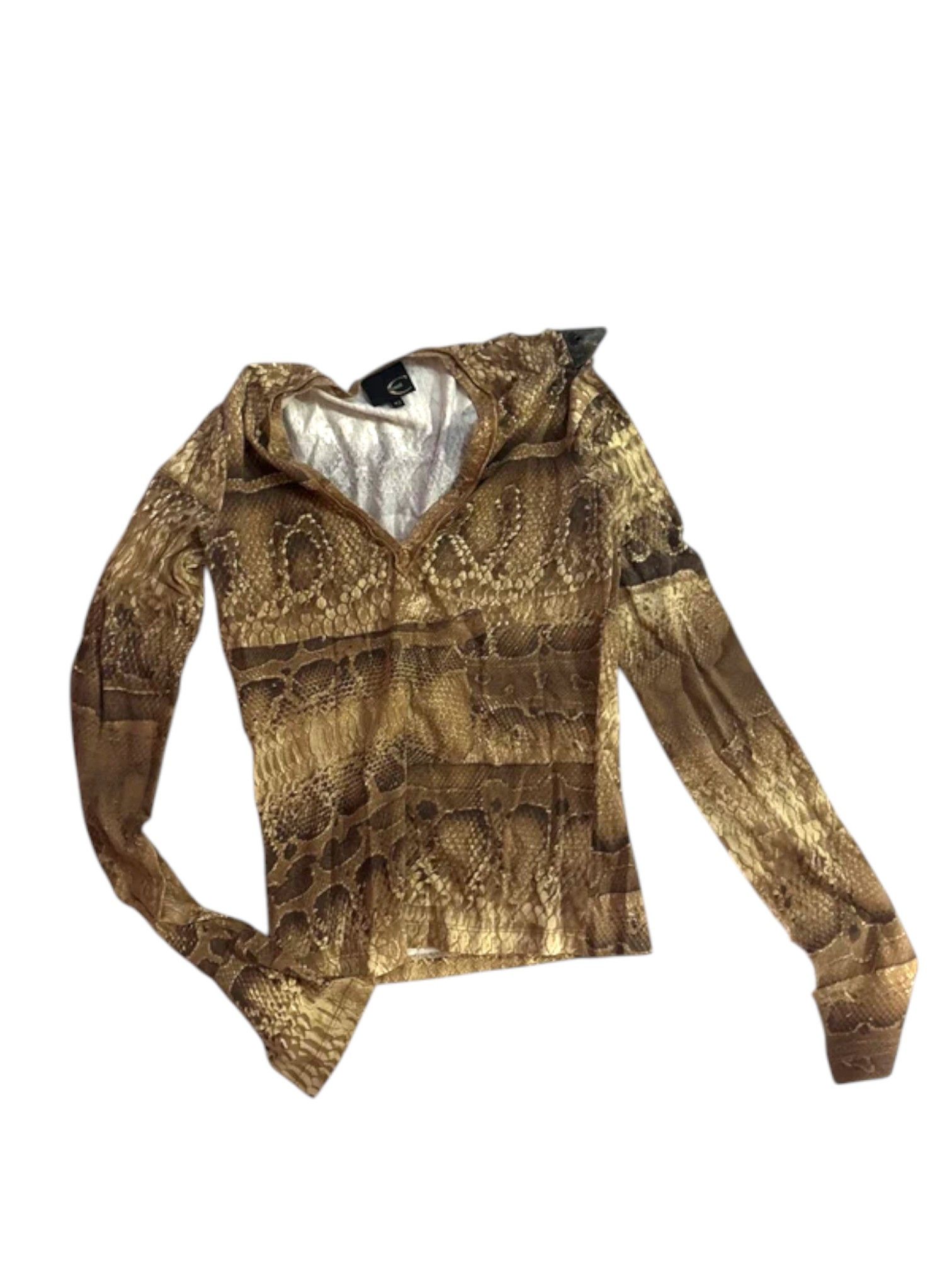 Just Cavalli Just Cavalli Snake Print Mesh Top, Early 2000s Size US S / EU 44-46 / 1 - 1 Thumbnail