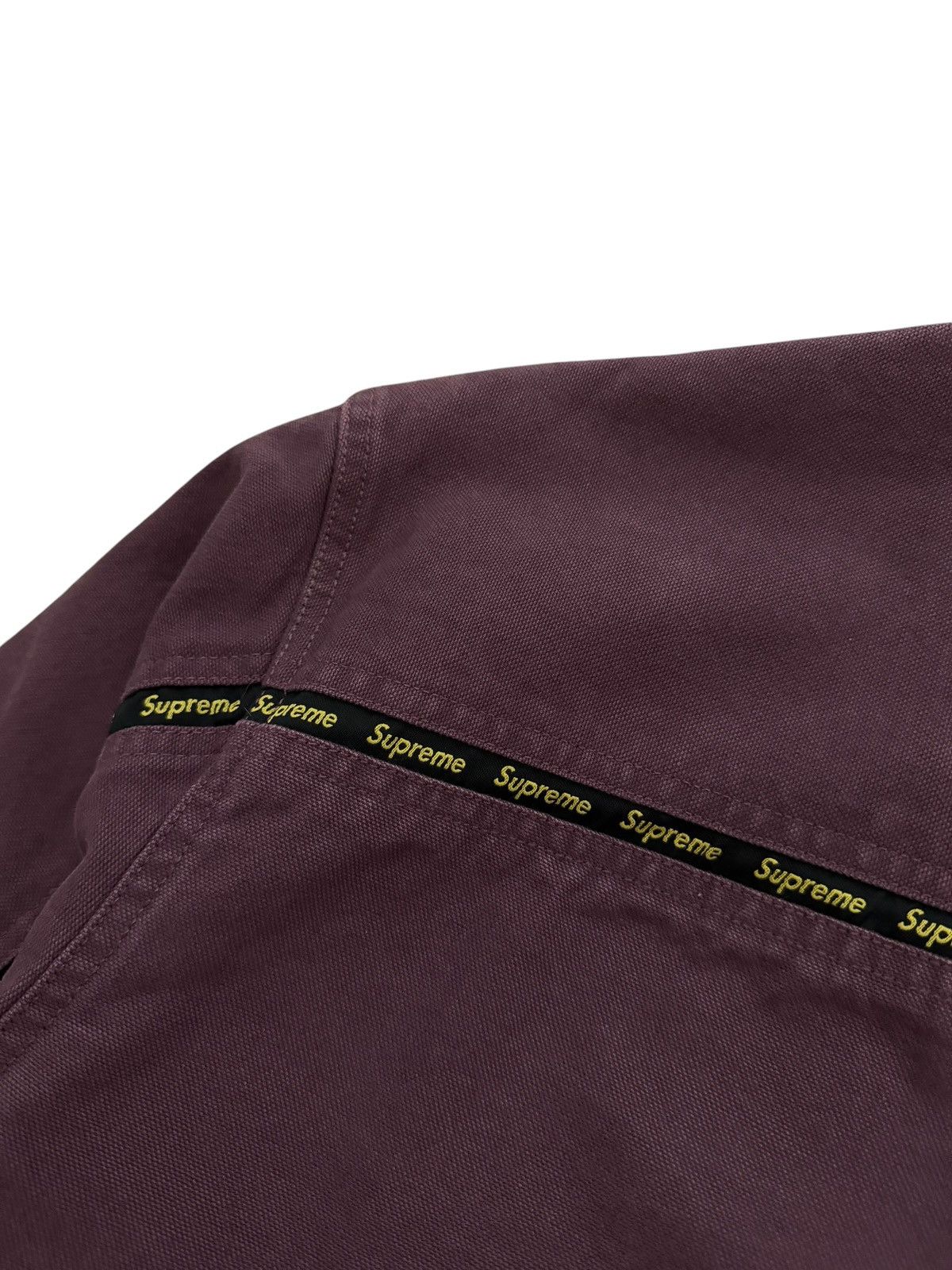 Supreme Supreme FW20 Dusty Purple Logo Taping Work Shirt Size US M / EU 48-50 / 2 - 3 Thumbnail
