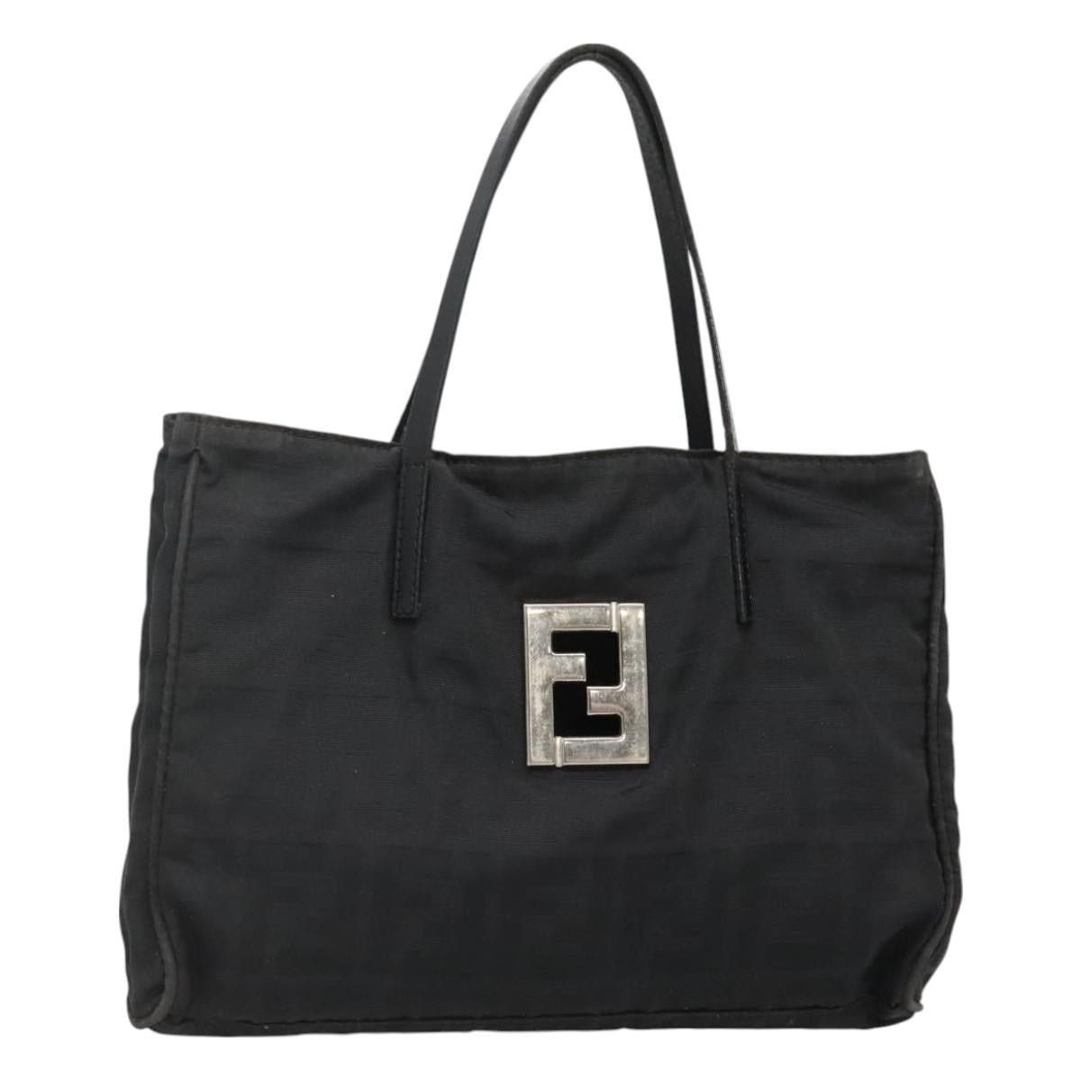 Fendi FENDI Zucca Canvas Hand Bag Black Silver Size ONE SIZE - 1 Thumbnail