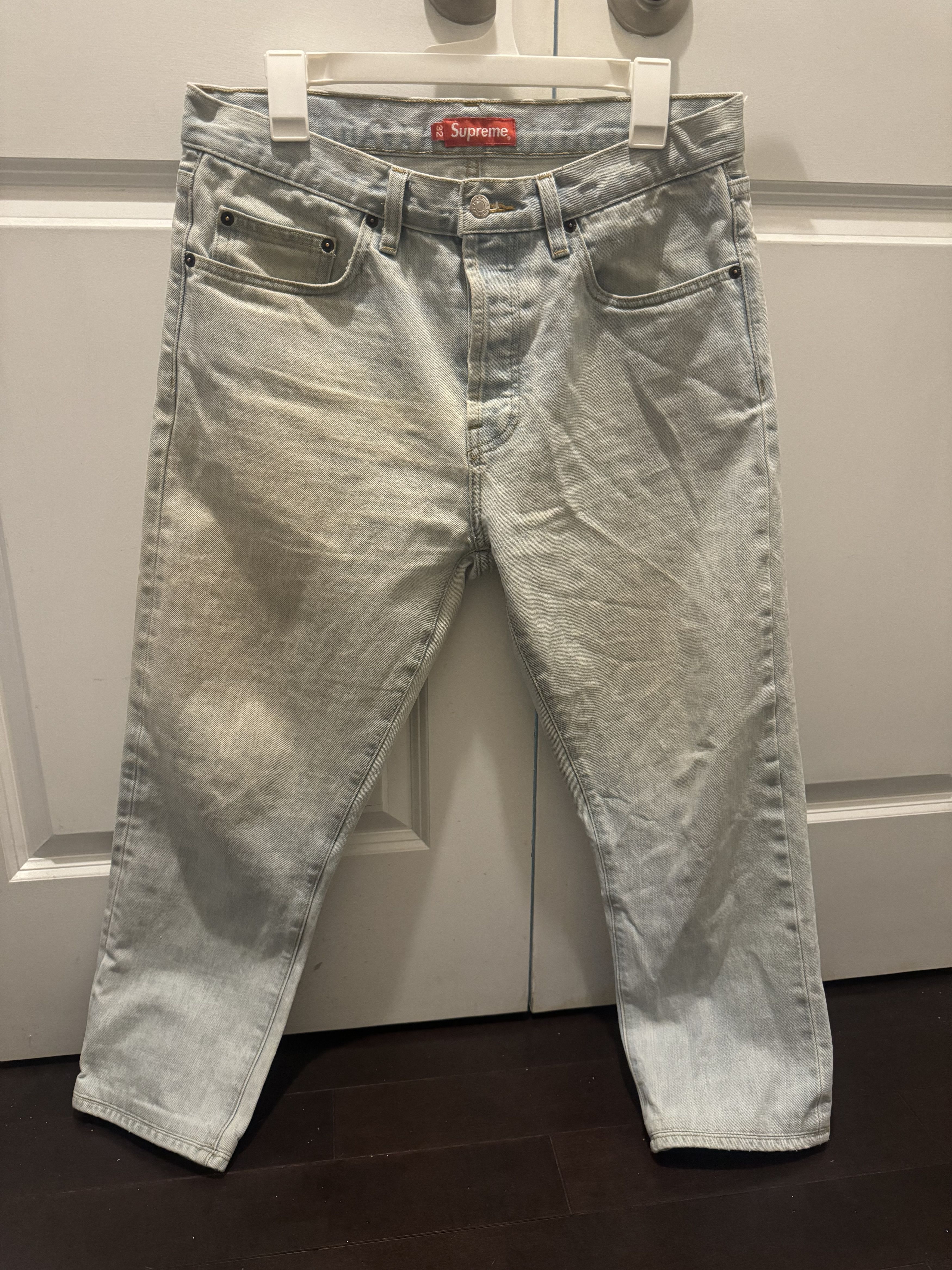 Supreme Supreme Checks Embroidered Denim Jeans | Grailed