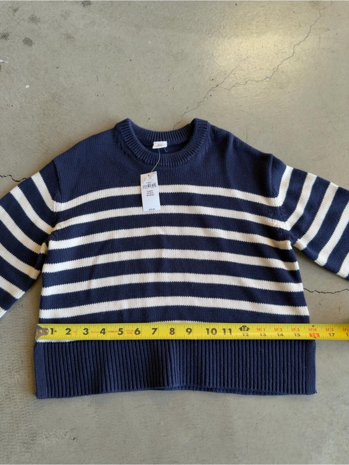 Gap Baby Gap / Striped Knit Sweater / Navy / 5T Size US XXS / EU 40 - 5 Thumbnail