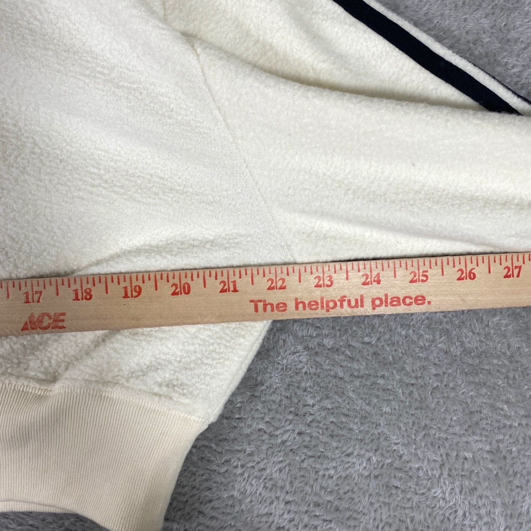 Vintage Y2K Victoria's Secret Pink Fleece Polo Sweatshirt Women's Small Ivory Preppy Top Size S / US 4 / IT 40 - 5 Thumbnail