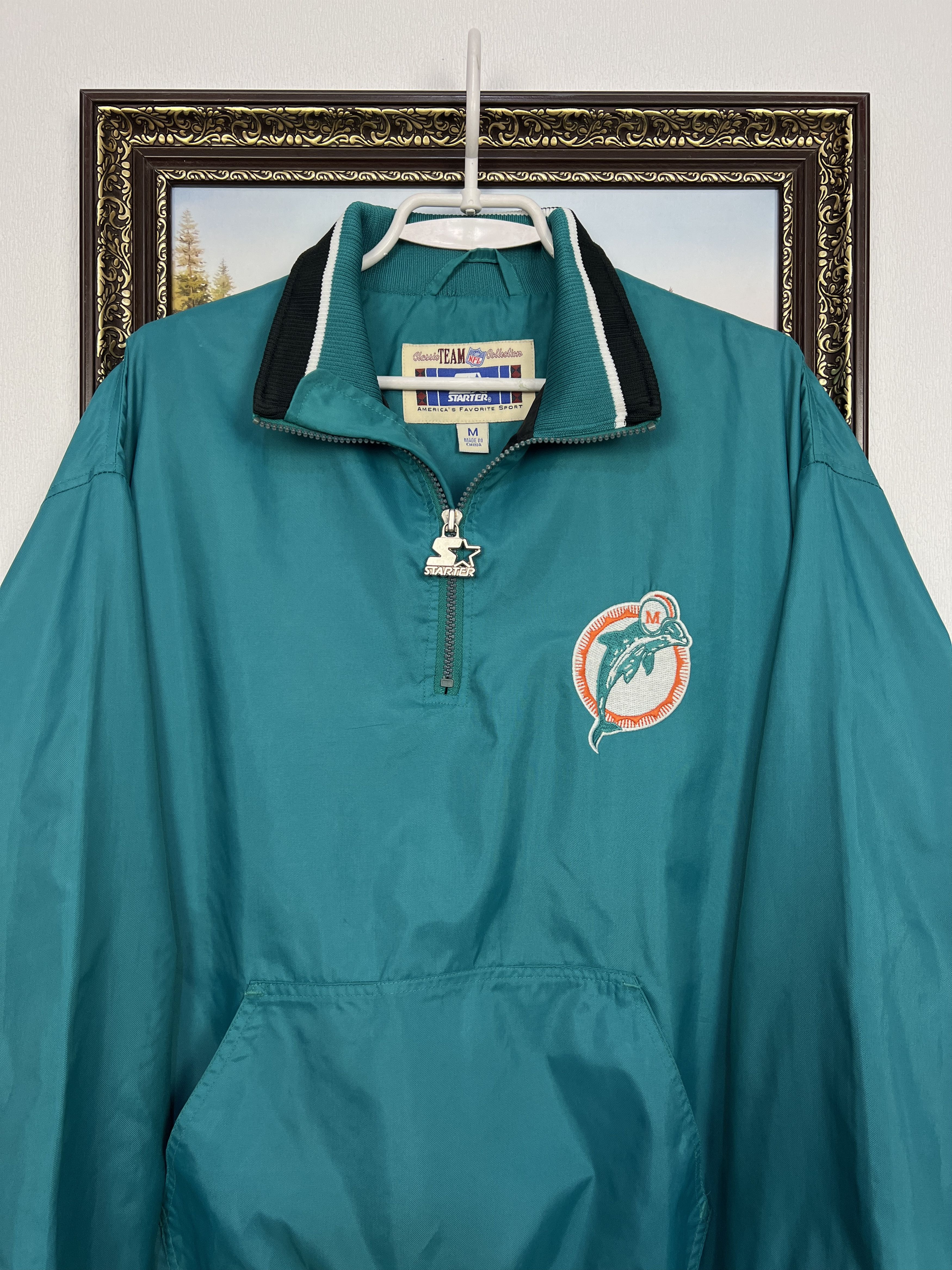 Starter Vintage Starter NFL Miami Dolphins Blue Jacket Mens Bomber Size US M / EU 48-50 / 2 - 2 Thumbnail
