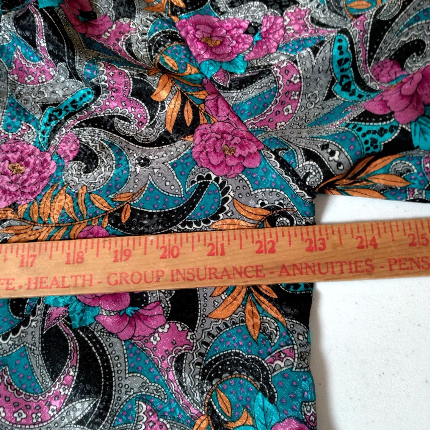 Vintage VINTAGE Cricket Lane Blouse Large Floral Satin Long Sleeve Grannycore Secretary Women Size L / US 10 / IT 46 - 5 Thumbnail