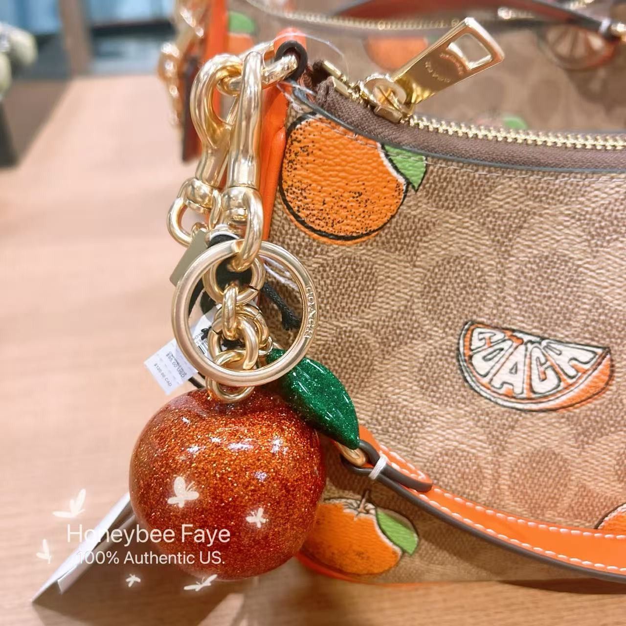 Coach Orange Bag Charm CAO51 Size ONE SIZE - 2 Thumbnail