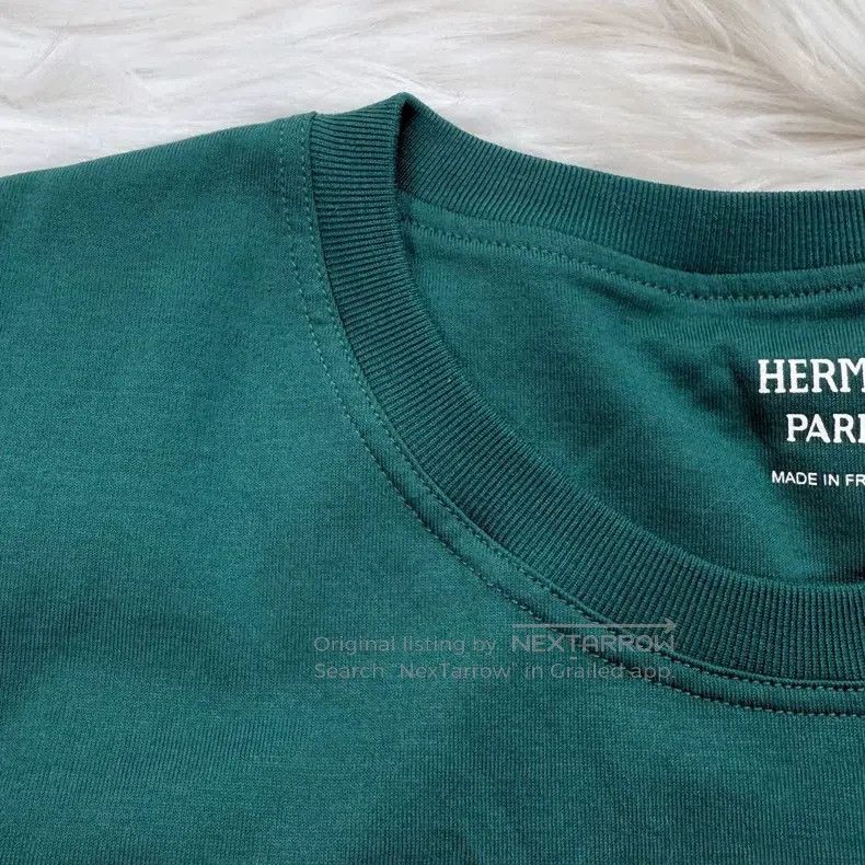 Hermes Hermes 23 Autumn-Winter Turquoise H Embroidered Crewneck C Size S / US 4 / IT 40 - 5 Thumbnail